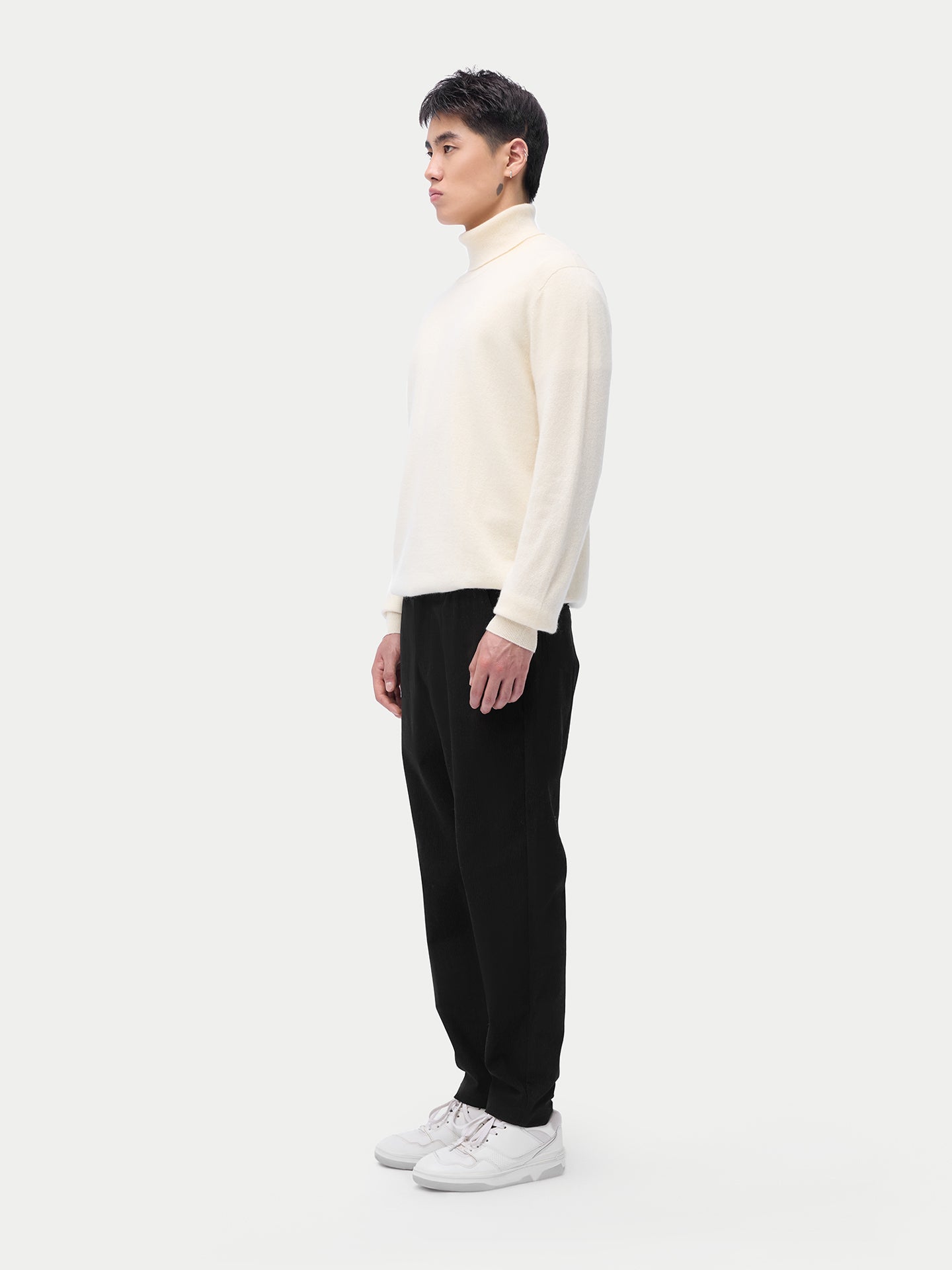 Pull col roulé en cachemire Essential pour hommes Couleur Organique