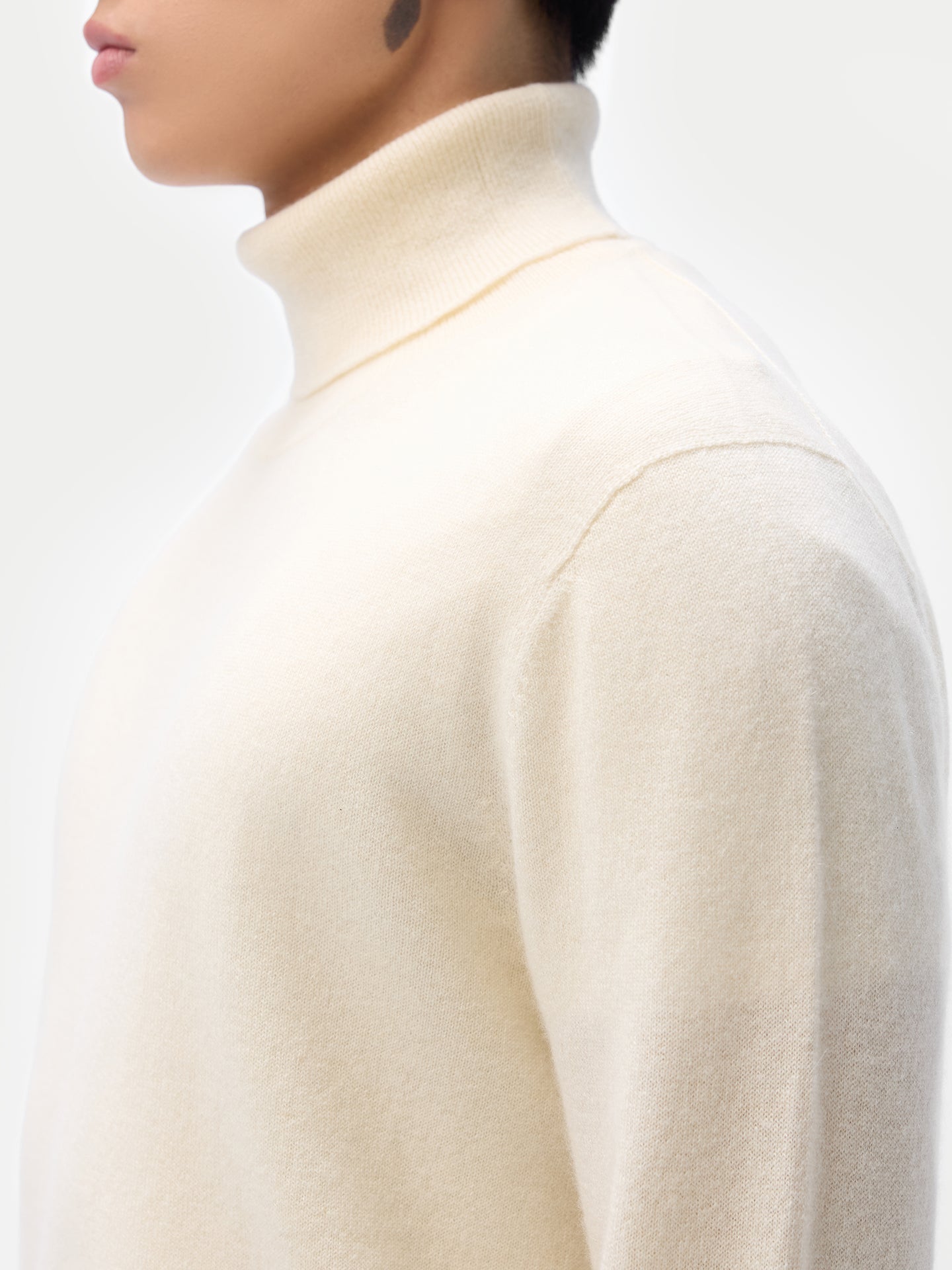 Pull col roulé en cachemire Essential pour hommes Couleur Organique