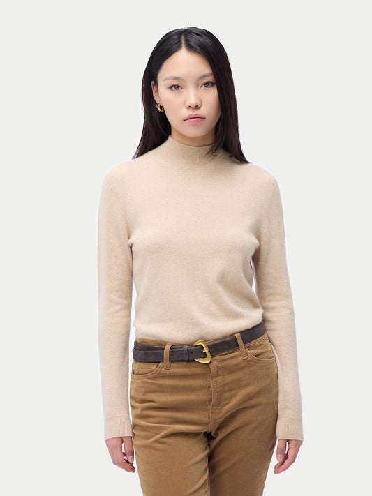 Pull col haut en cachemire Essential pour femmes Couleur Organique