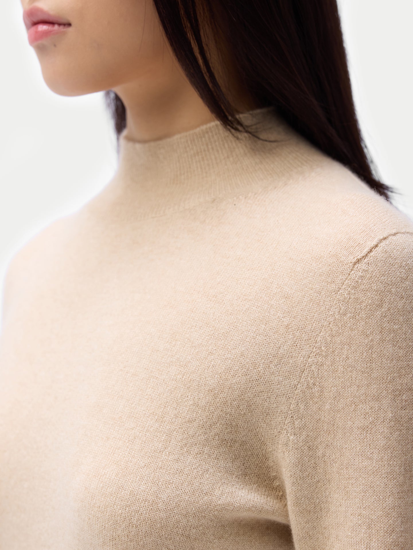 Pull col haut en cachemire Essential pour femmes Couleur Organique