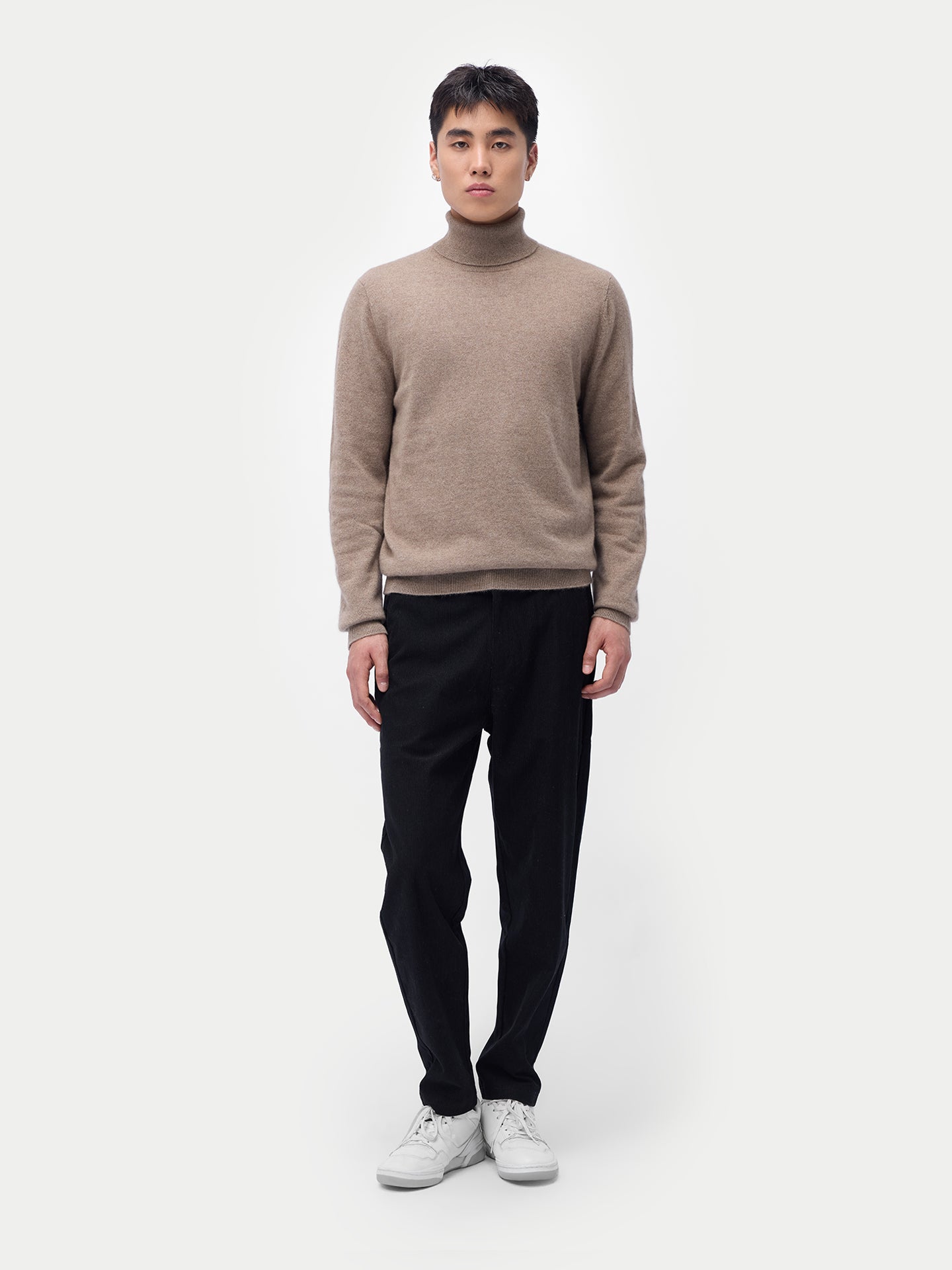 Pull col roulé en cachemire Essential pour hommes Couleur Organique