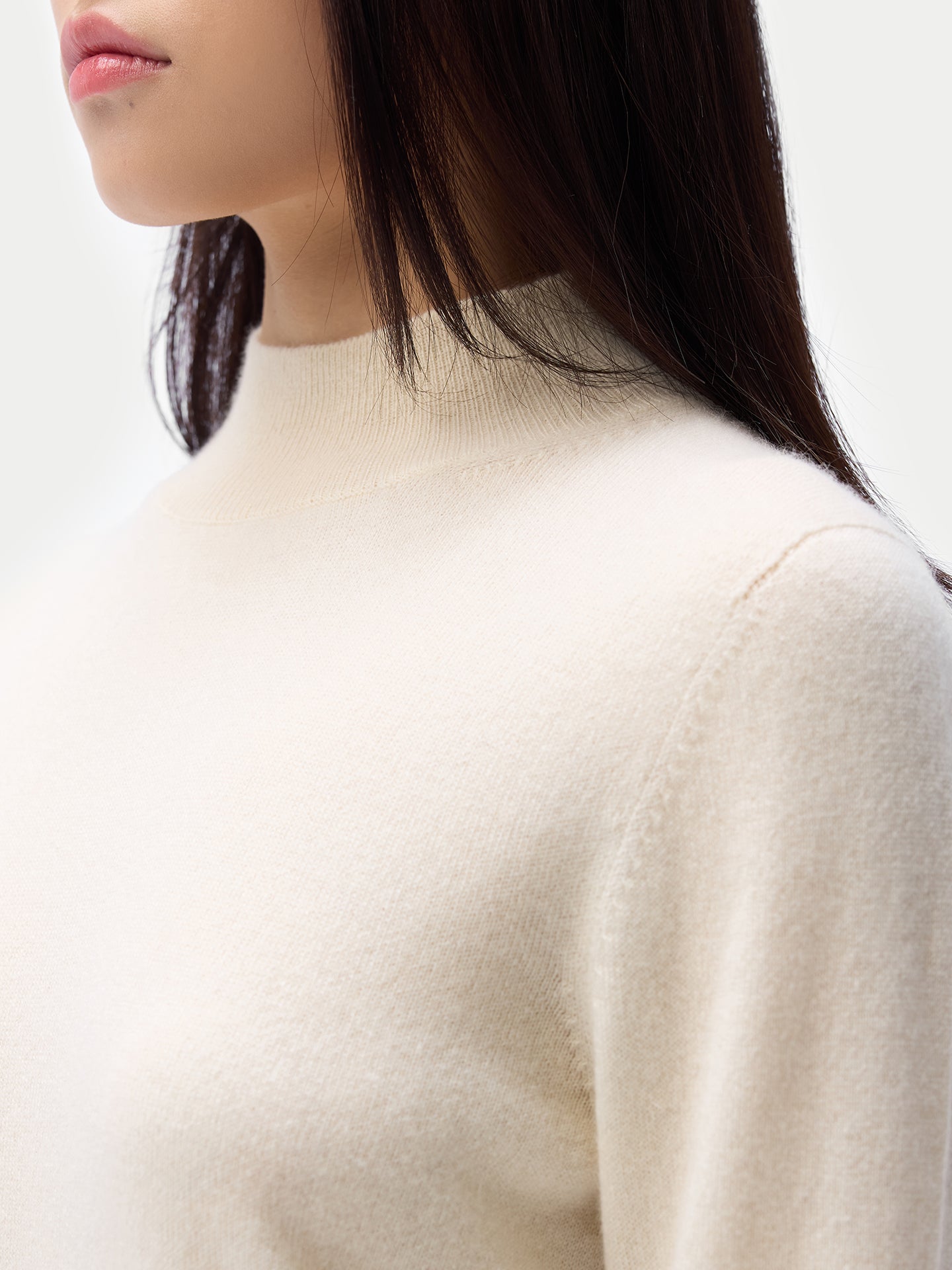 Pull col haut en cachemire Essential pour femmes Couleur Organique