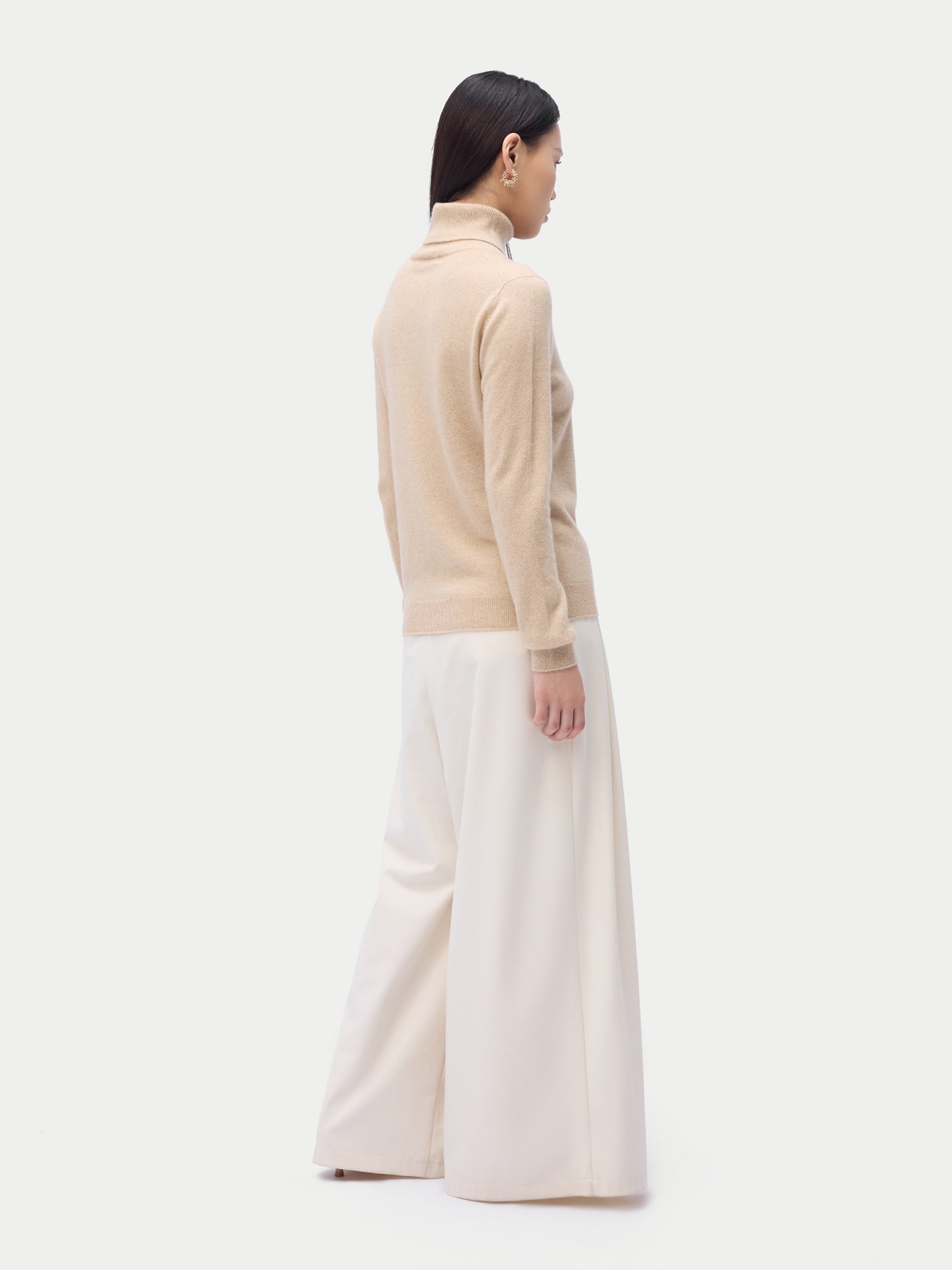 Pull col roulé en cachemire Essential pour femmes Couleur Organique