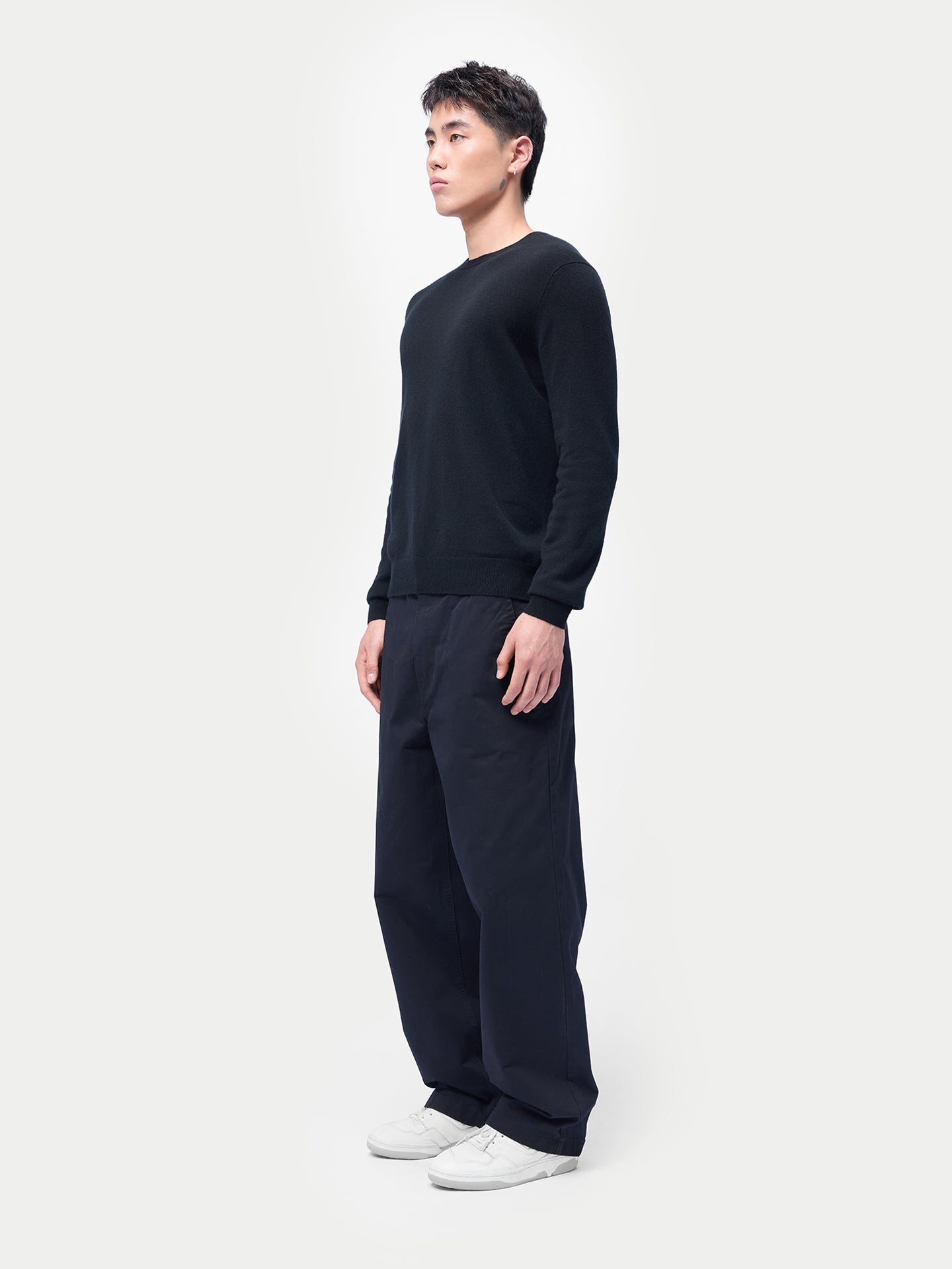 Pull col rond en cachemire Essential pour hommes