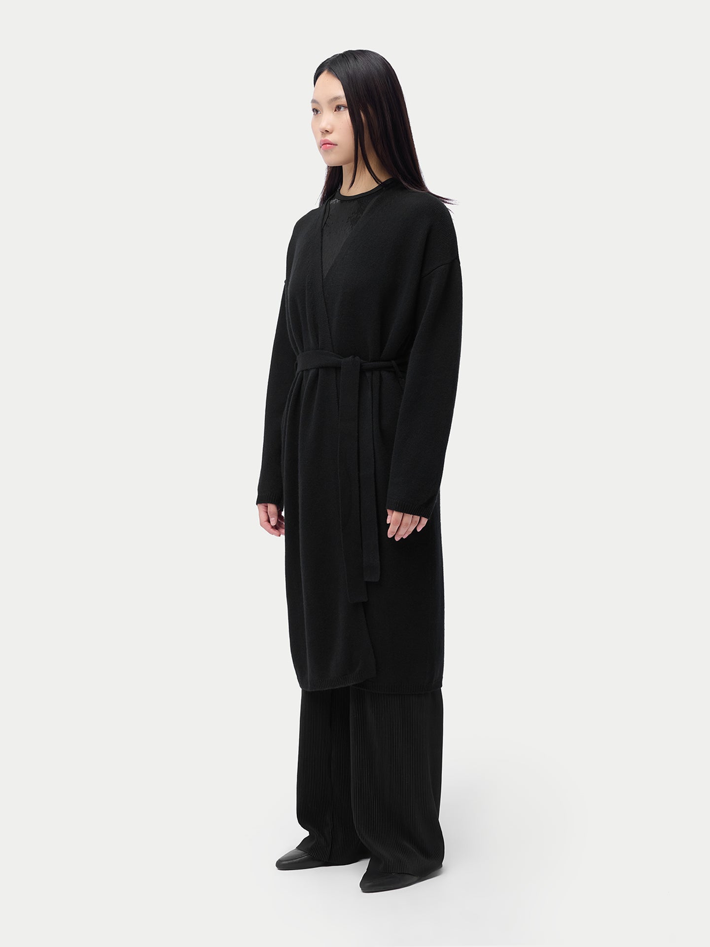 Robe longue de maternité en cachemire