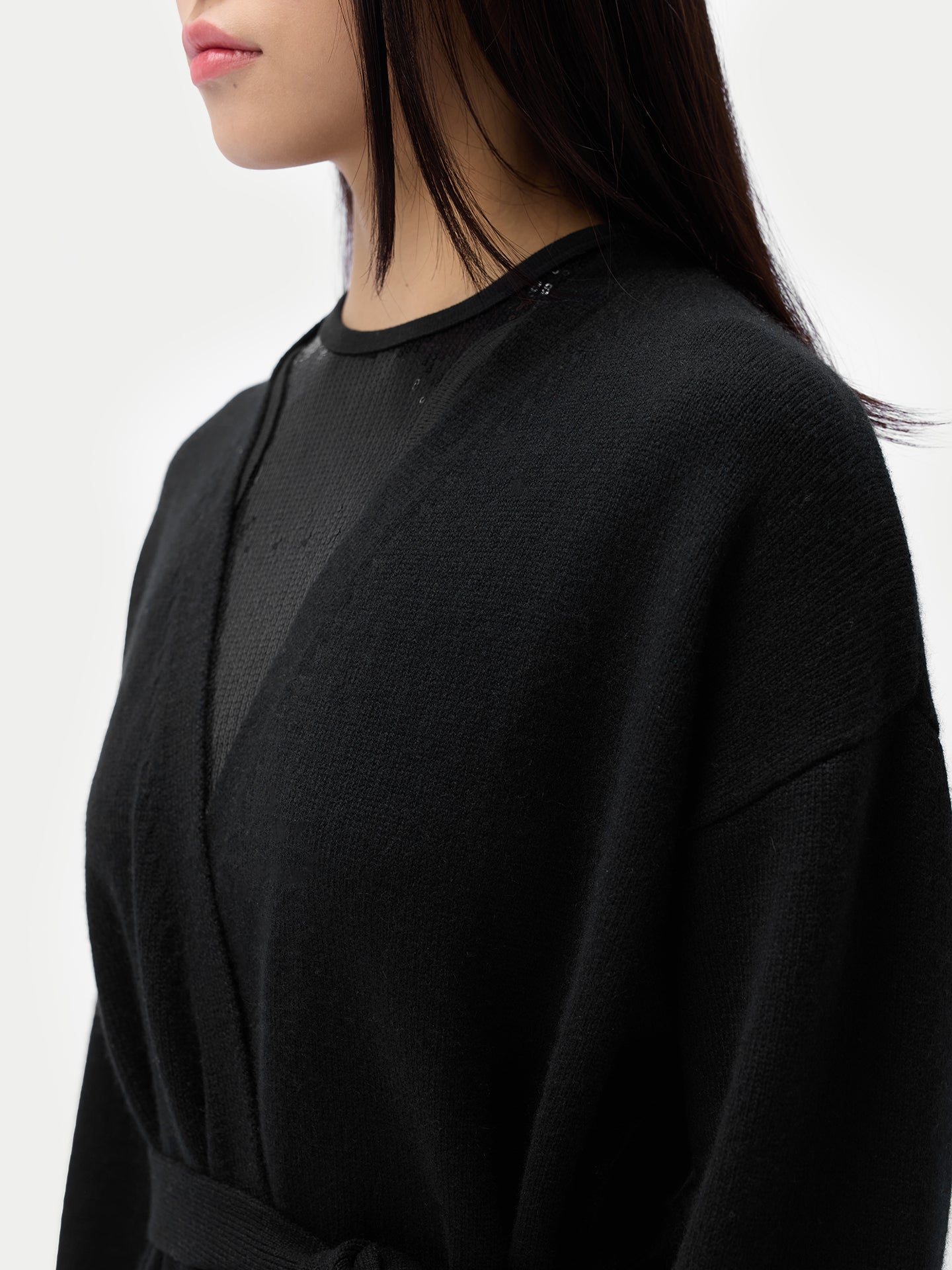 Robe longue de maternité en cachemire