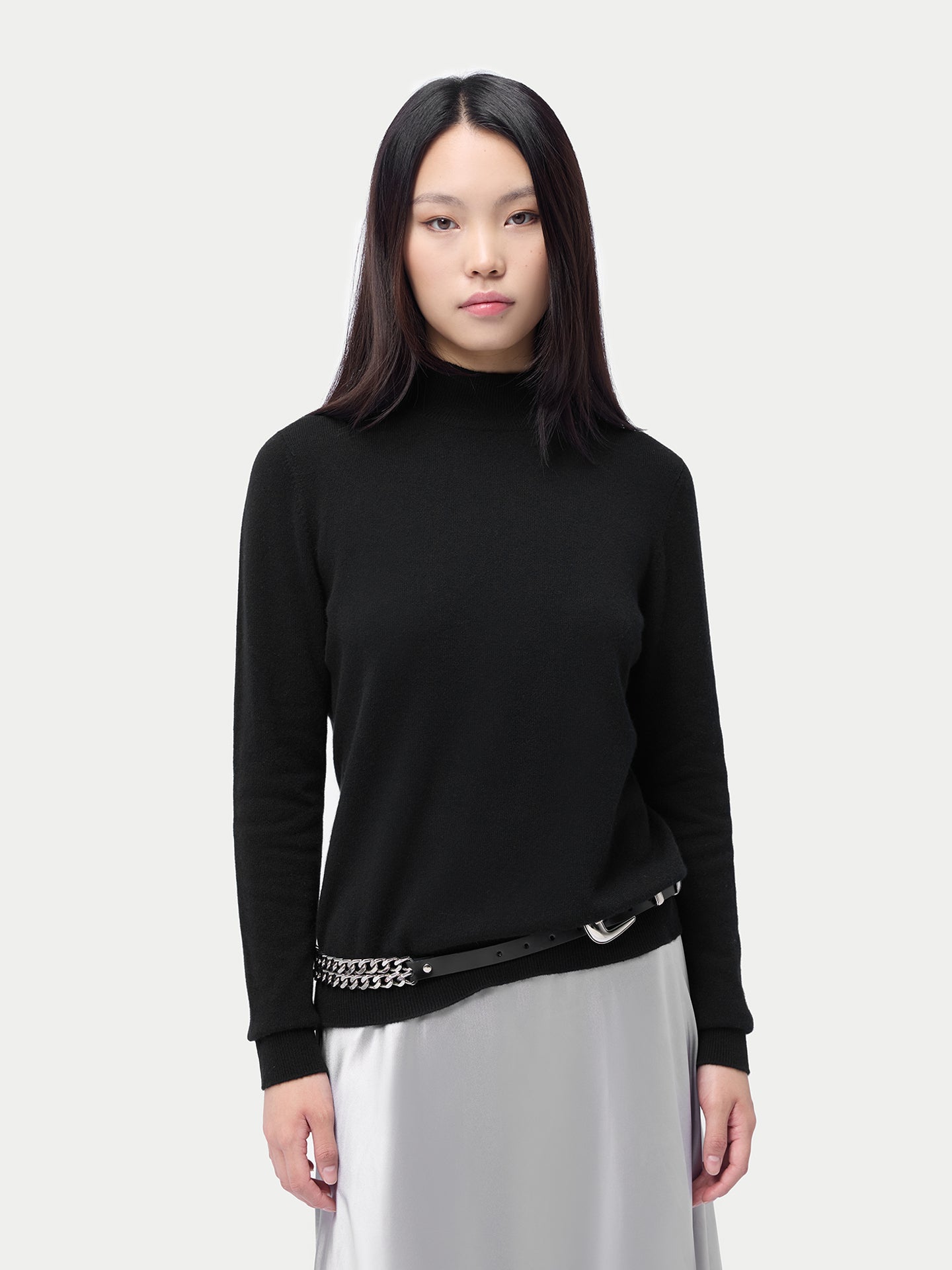 Pull col haut en cachemire Essential pour femmes