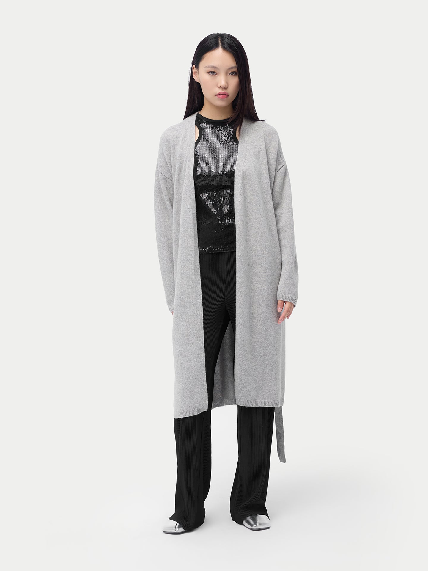 Robe longue de maternité en cachemire
