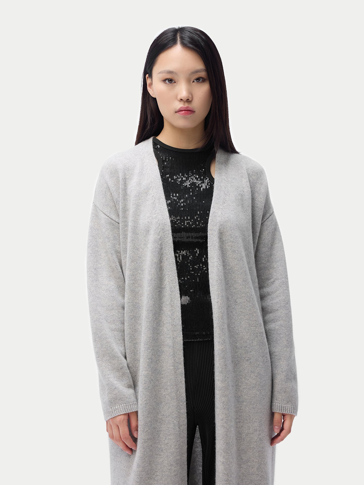 Robe longue de maternité en cachemire