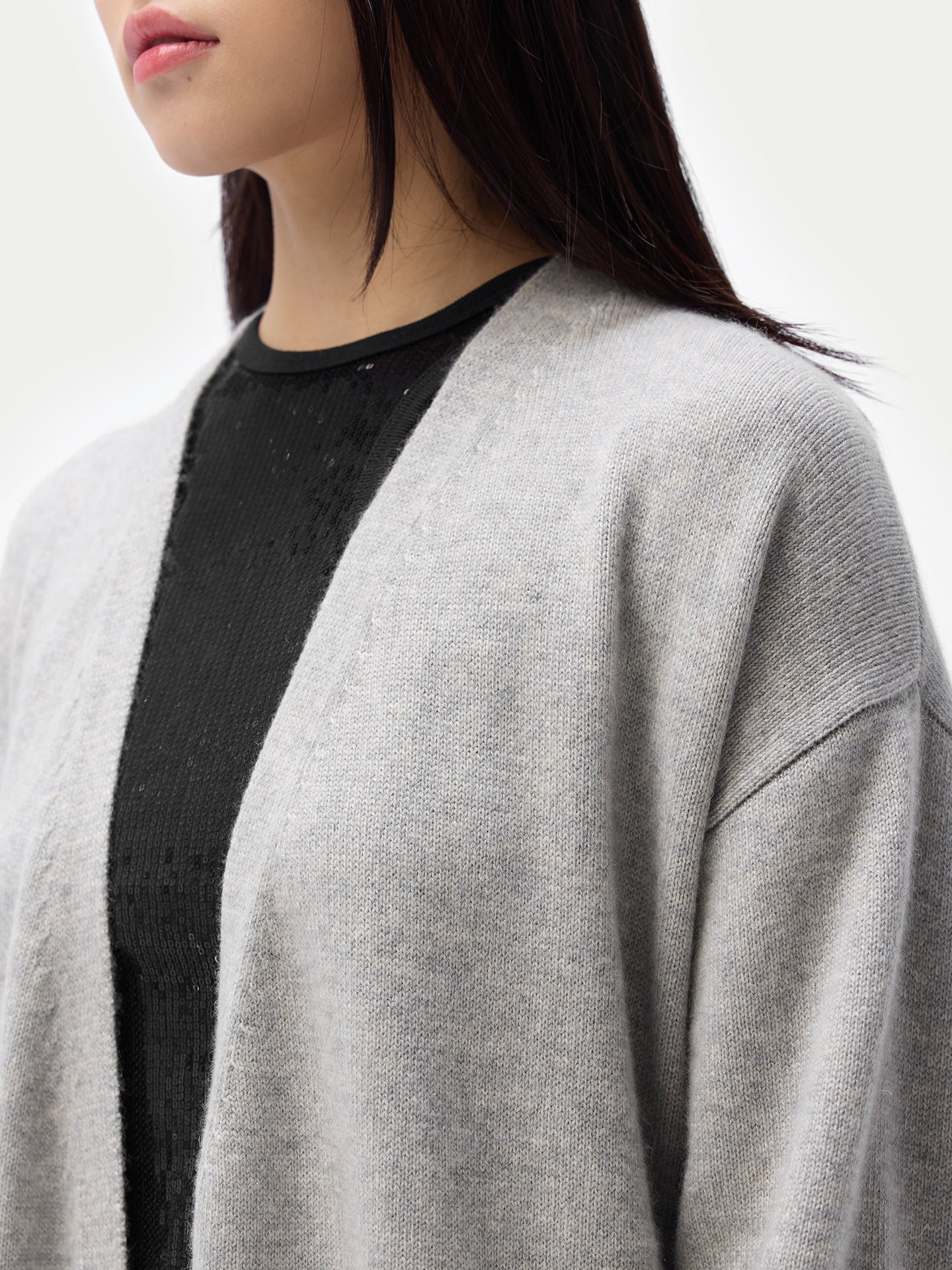 Robe longue de maternité en cachemire