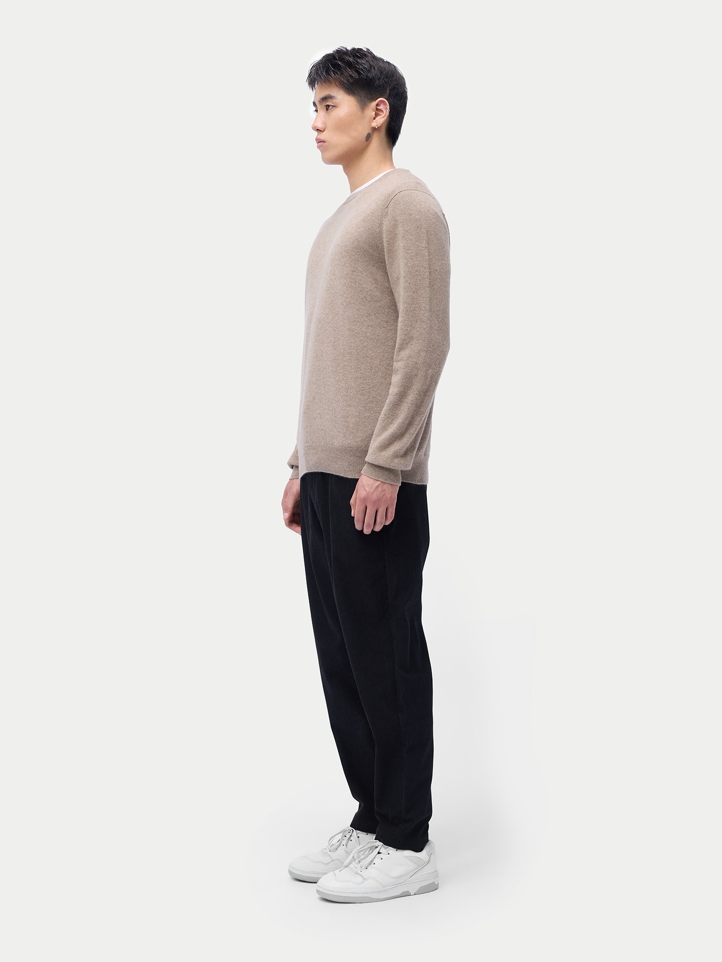 Pull col rond en cachemire Essential pour hommes