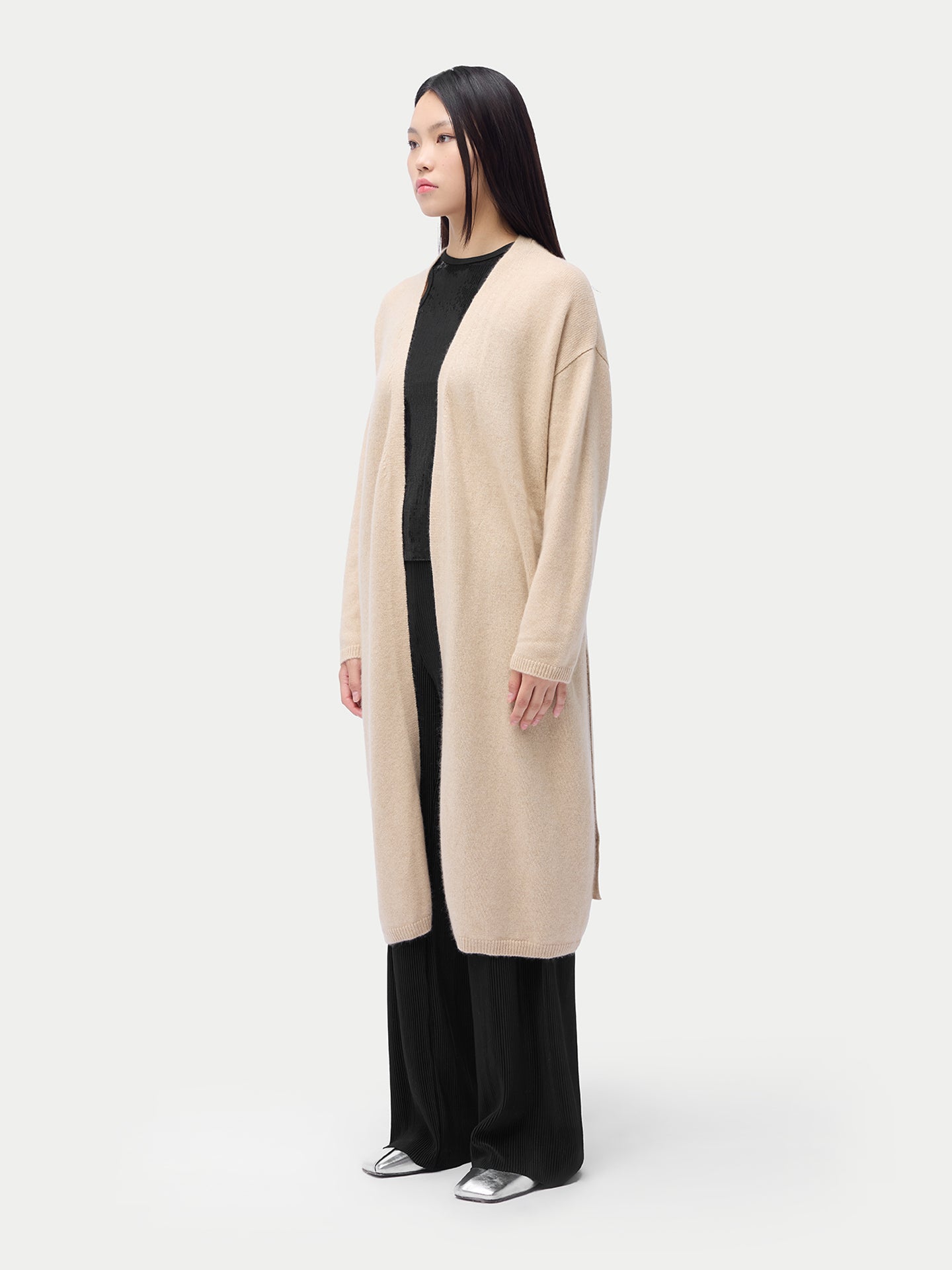 Robe longue de maternité en cachemire