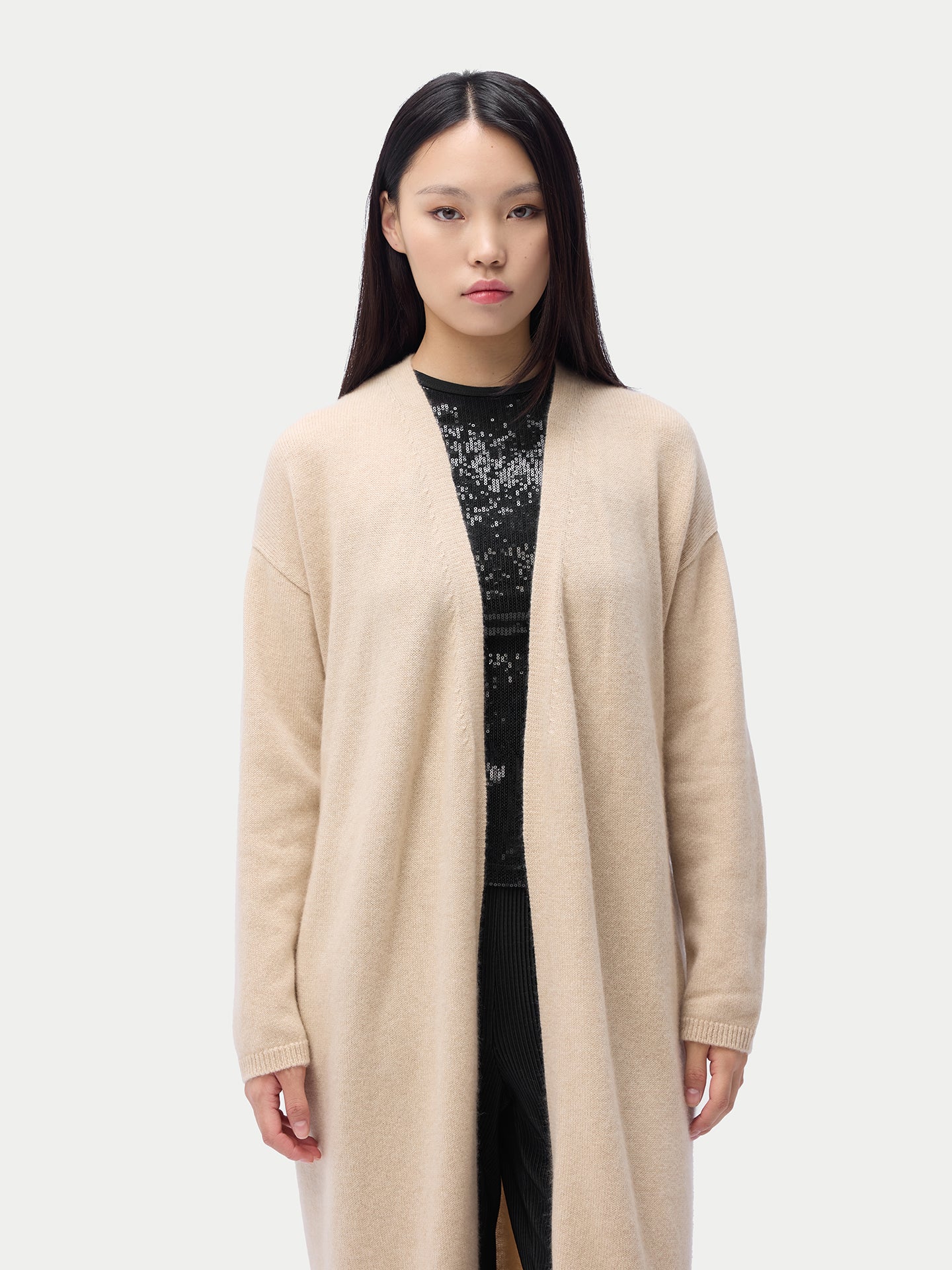 Robe longue de maternité en cachemire