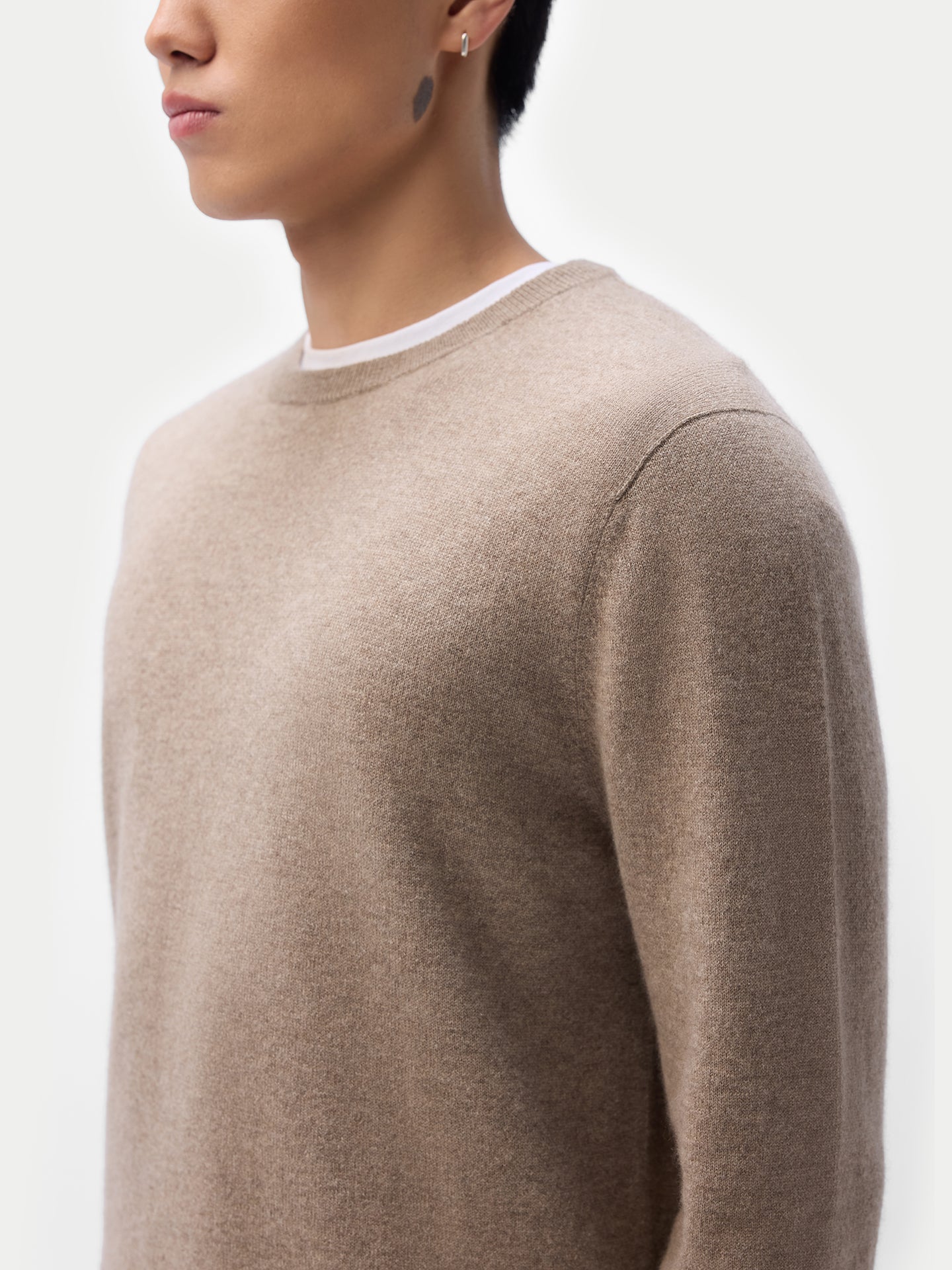 Pull col rond en cachemire Essential pour hommes