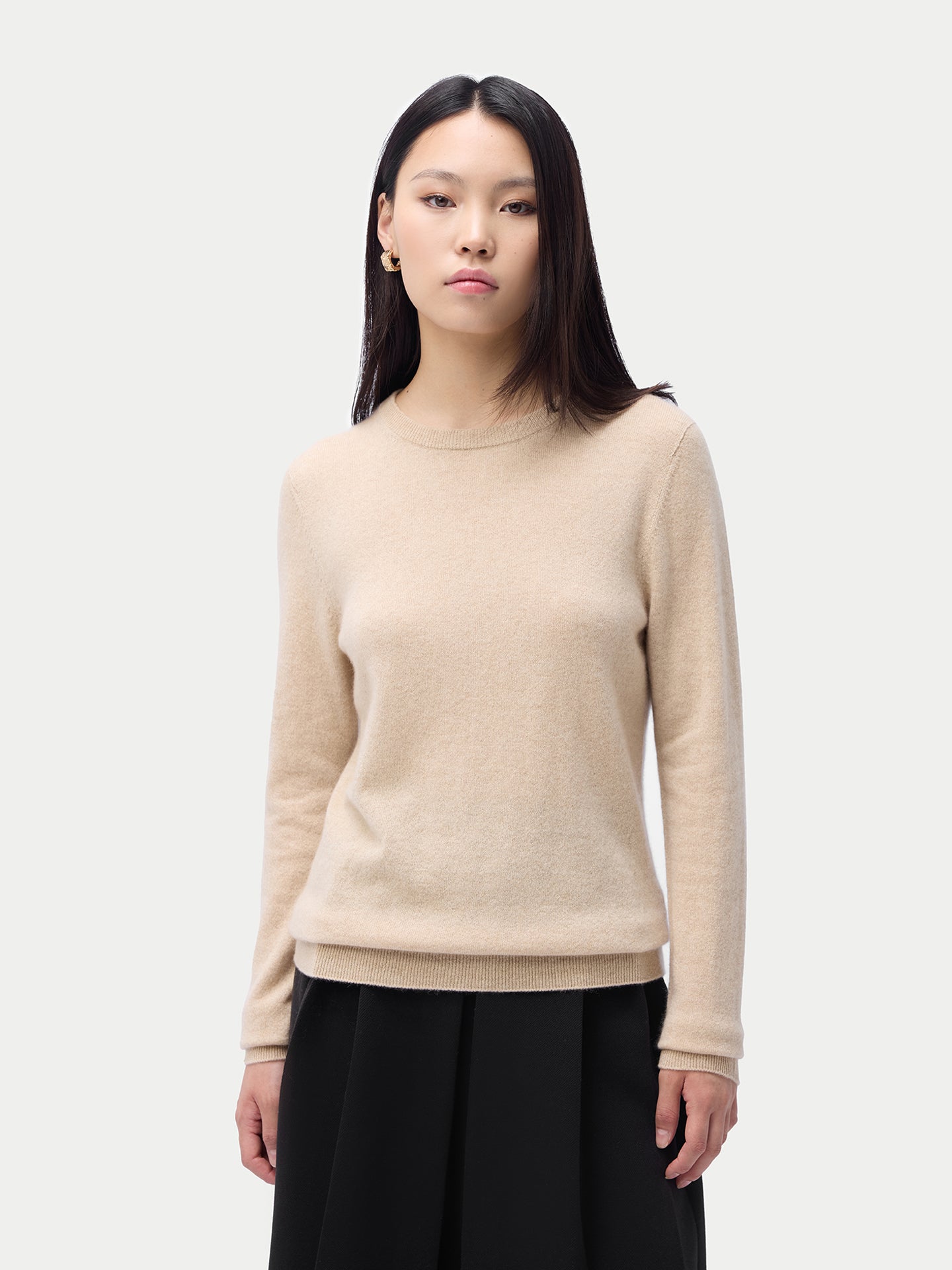 Pull col rond en cachemire Essential pour femmes Couleur Organique
