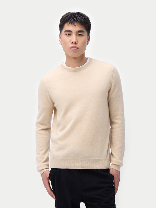 Pull col rond en cachemire Essential pour hommes