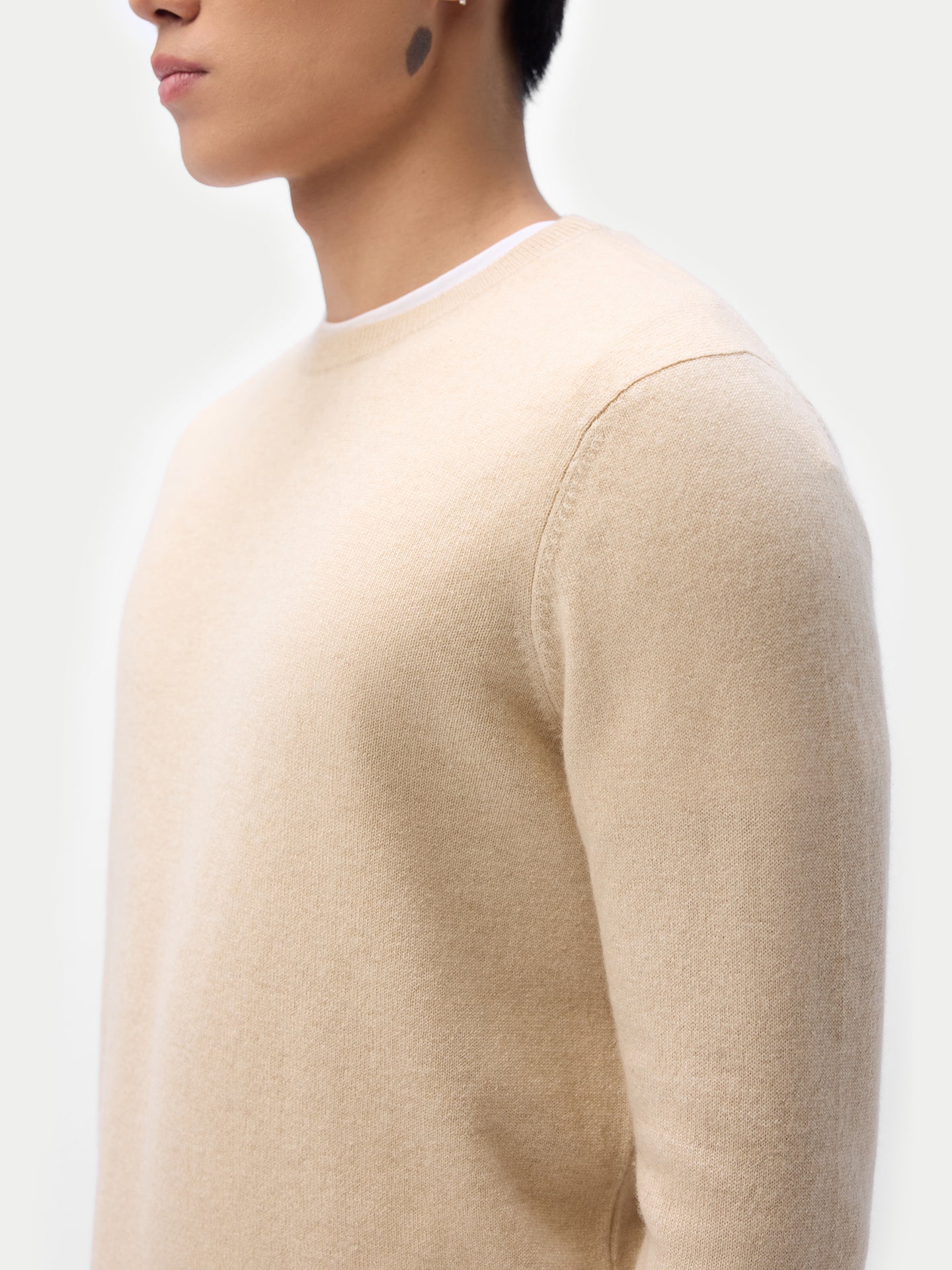 Pull col rond en cachemire Essential pour hommes