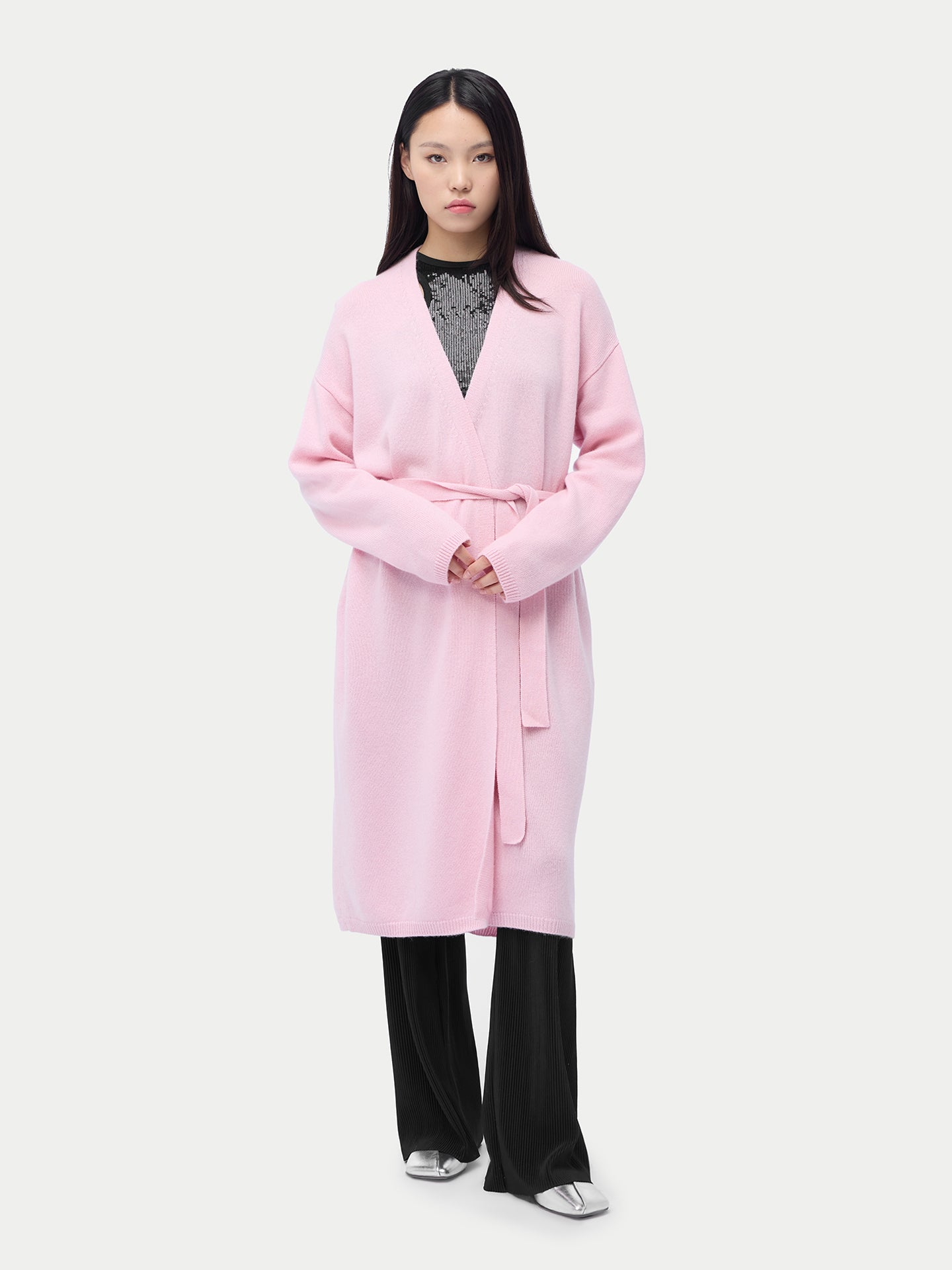 Robe longue de maternité en cachemire