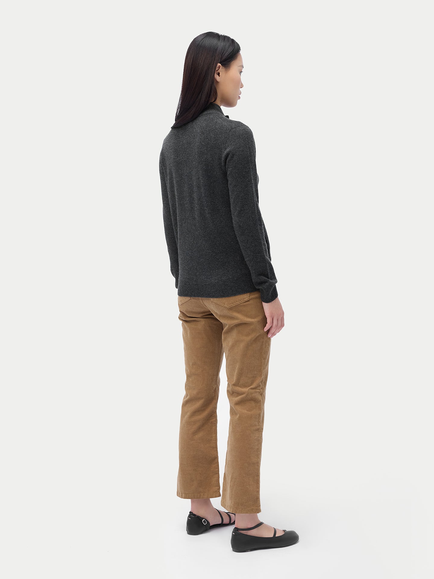 Cardigan zippé en cachemire Essential pour femmes