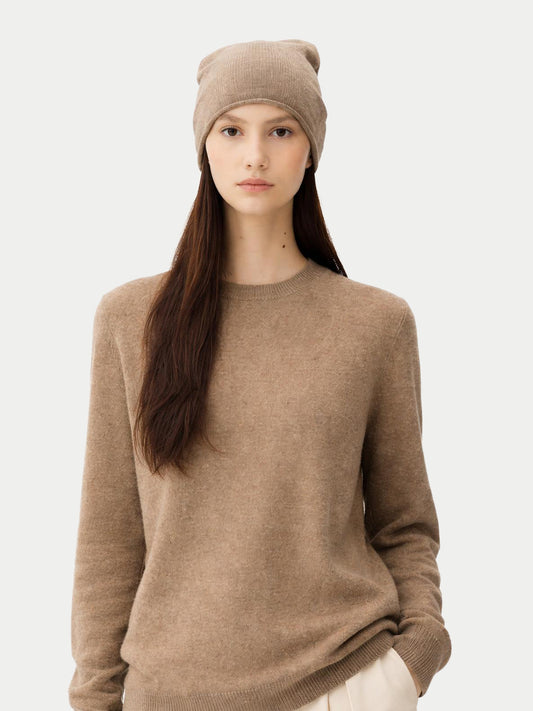 Ensemble pull et bonnet en cachemire Couleur Organique
