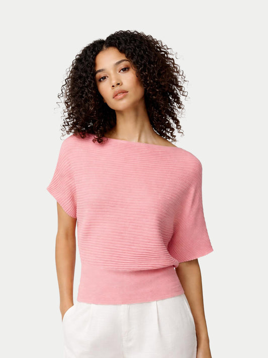 Pull en cachemire à manches courtes Dolman