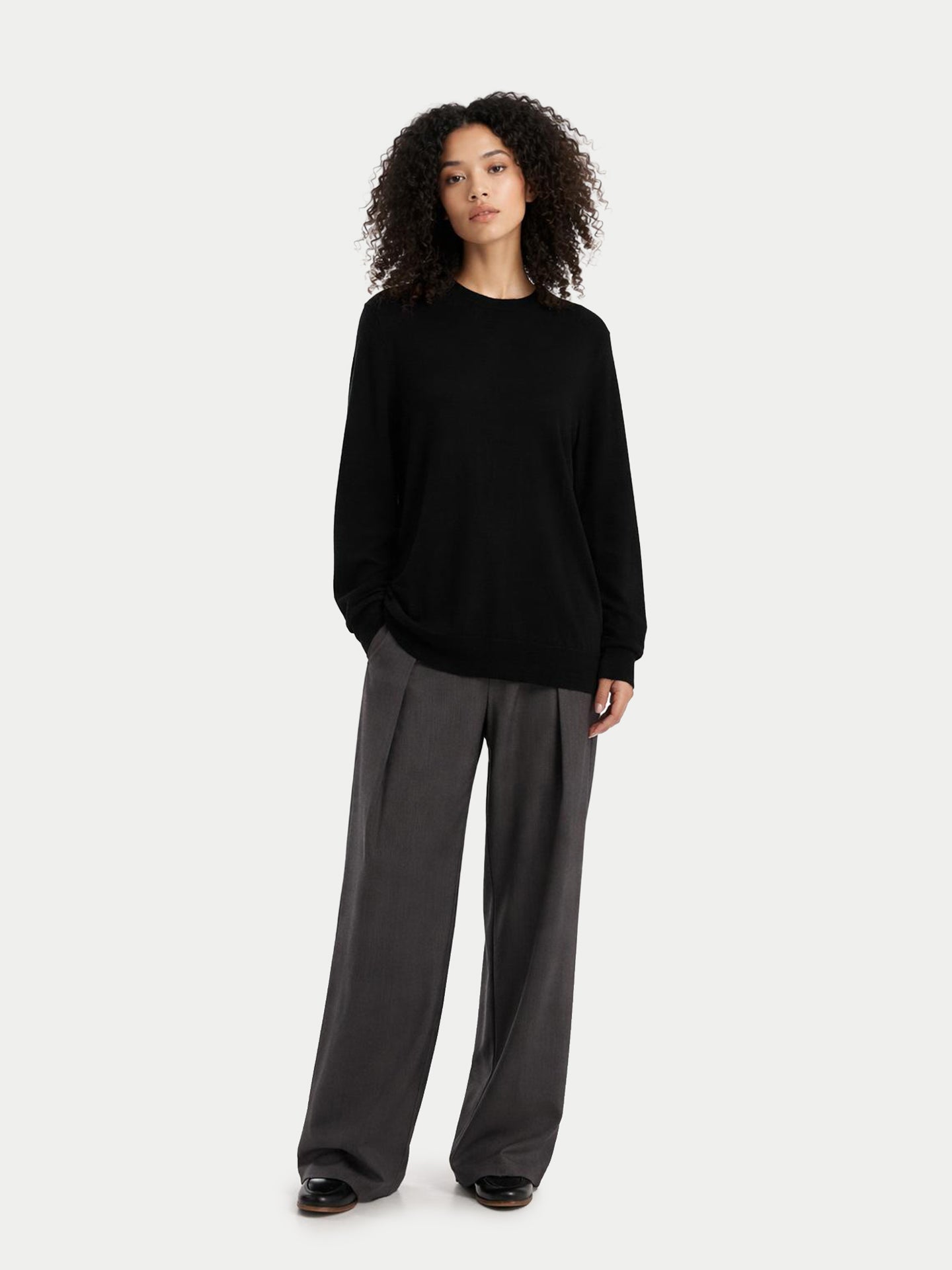 Pull en cachemire pour femme à col rond