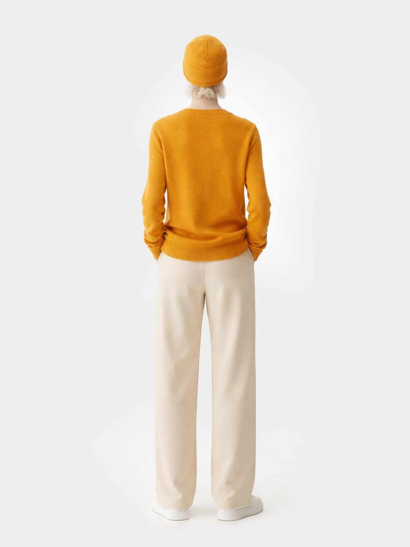 Ensemble pull et bonnet en cachemire Jonquille - Gobi Cashmere