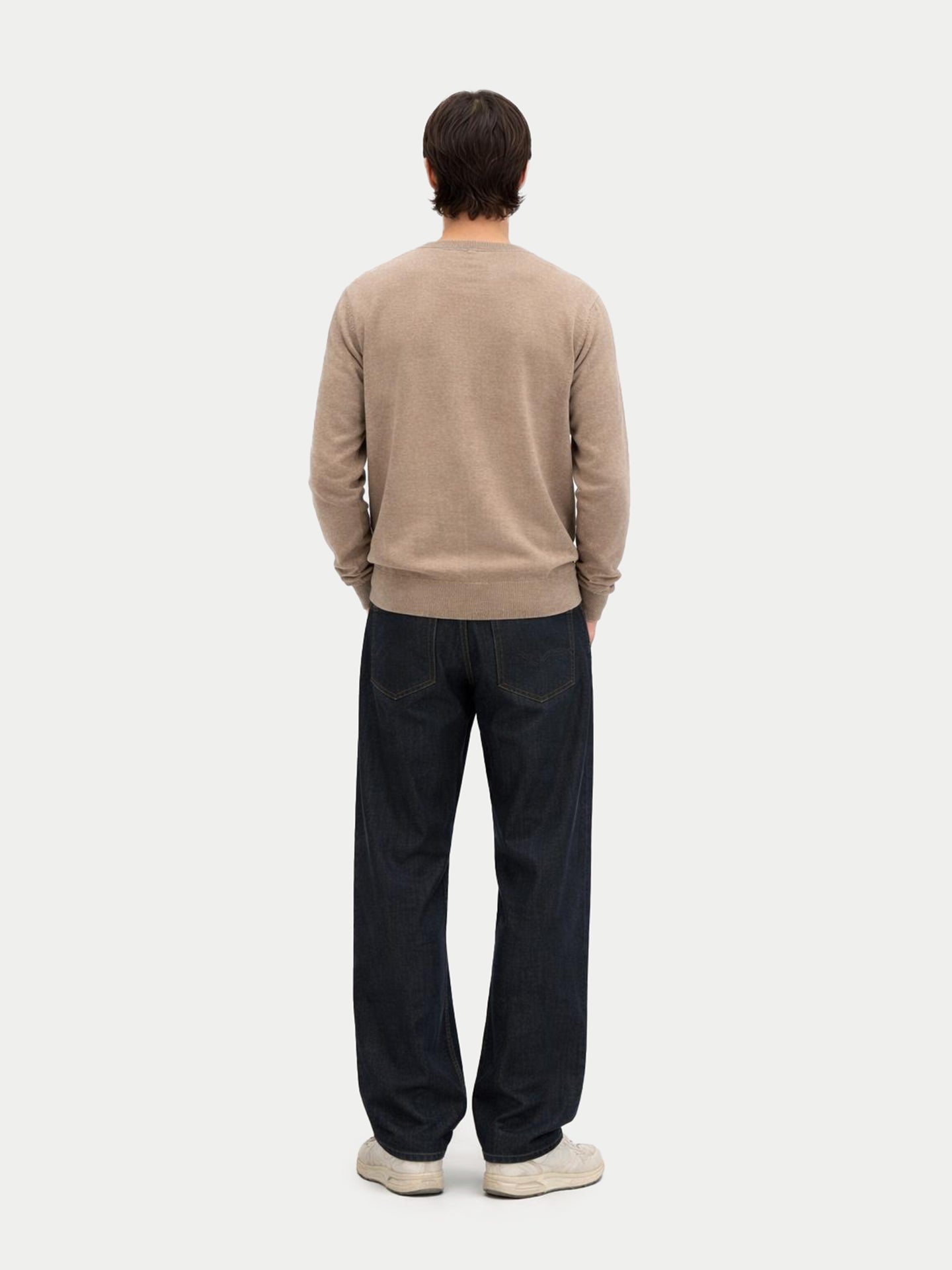 Cardigan col en V en cachemire Essential pour hommes Couleur Organique