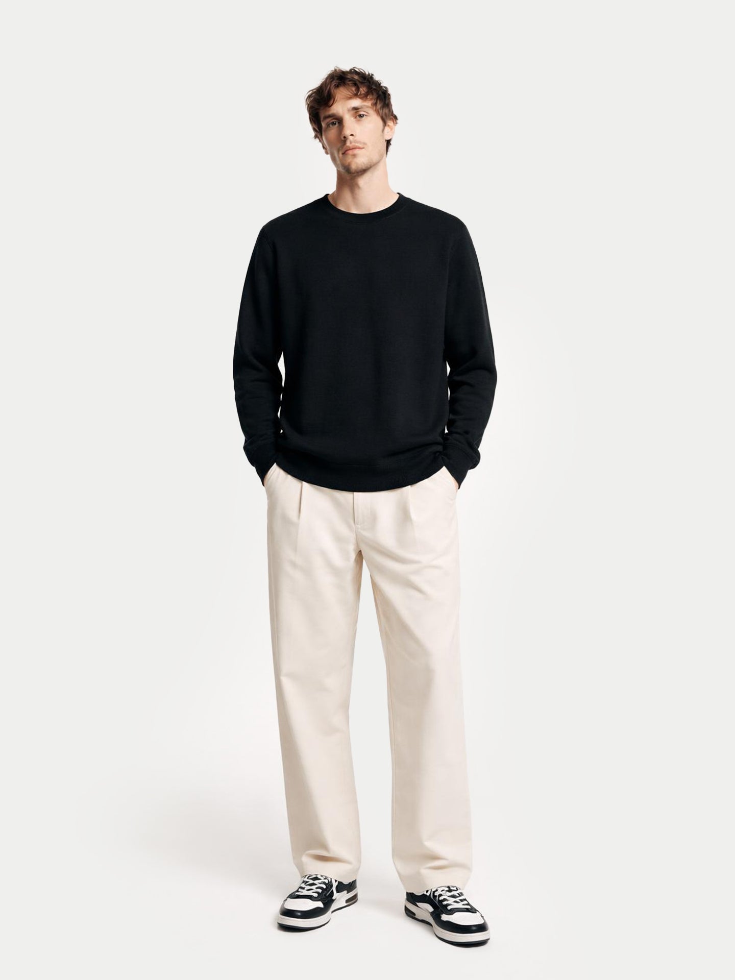 Pull col rond en cachemire Essential pour hommes