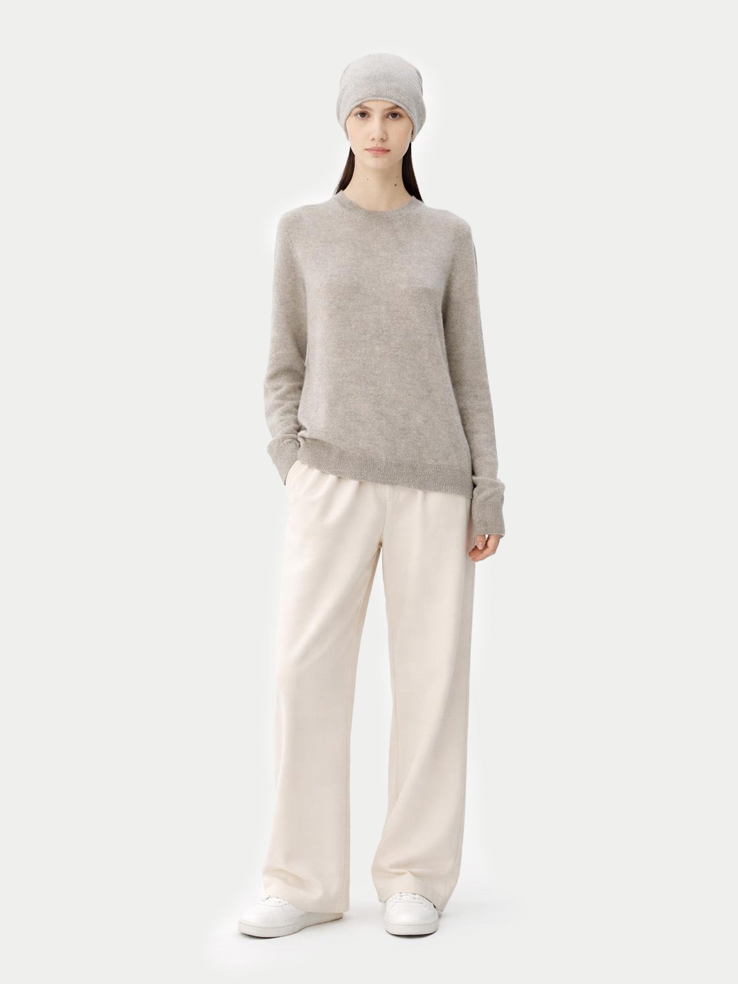 Ensemble pull et bonnet en cachemire Bleu Nuit - Gobi Cashmere