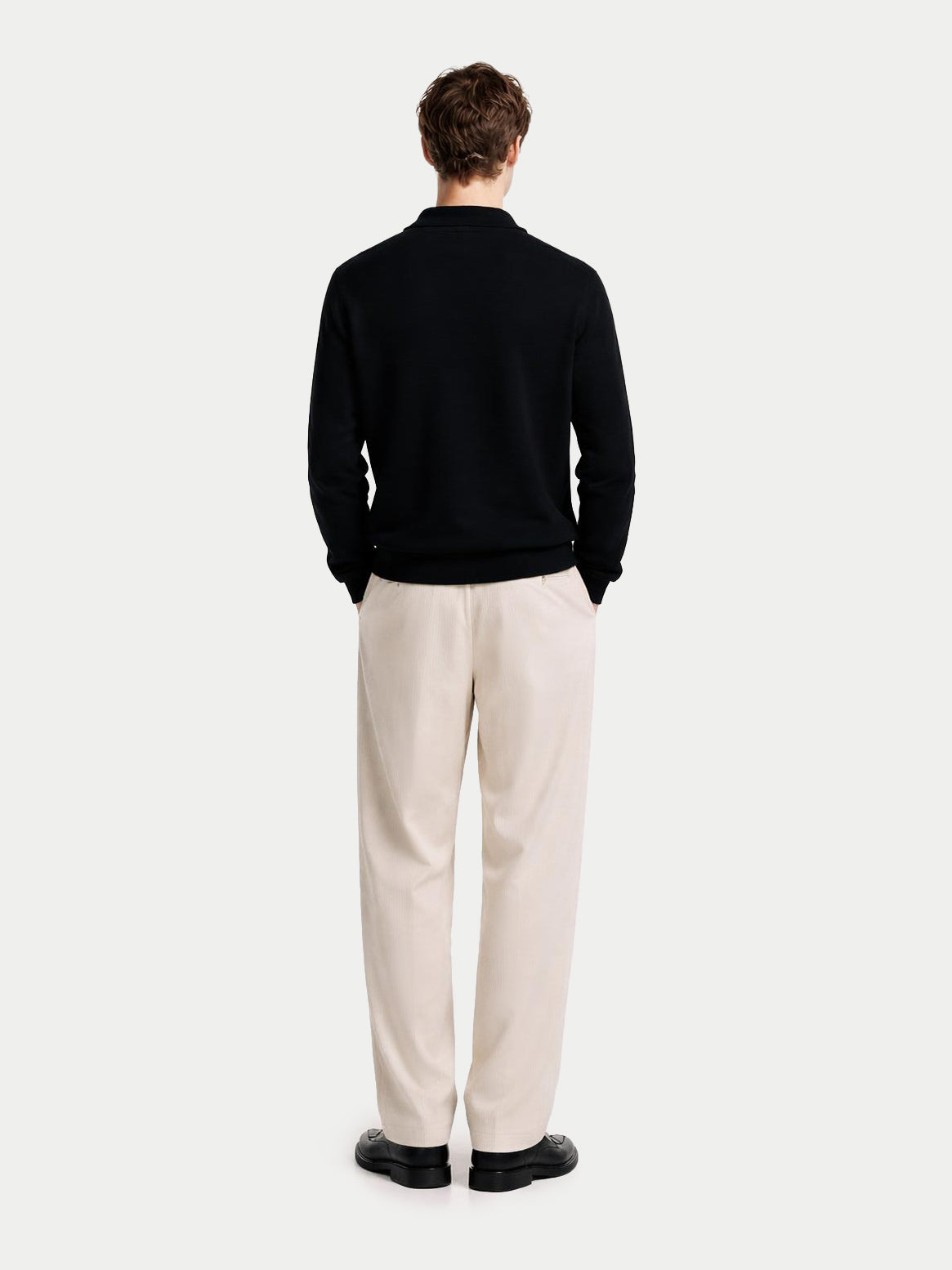 Pull col polo en cachemire Essential pour hommes