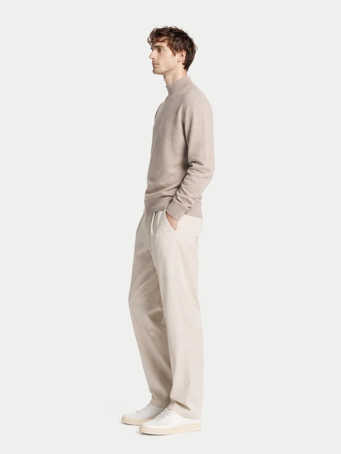 Pull col haut en cachemire Timeless pour hommes Couleur Organique