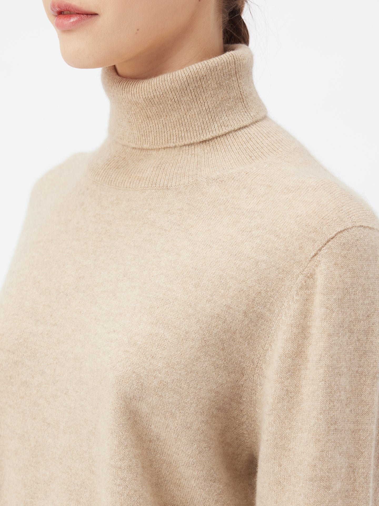 Col roulé femme en cachemire Taupe - Gobi Cashmere 