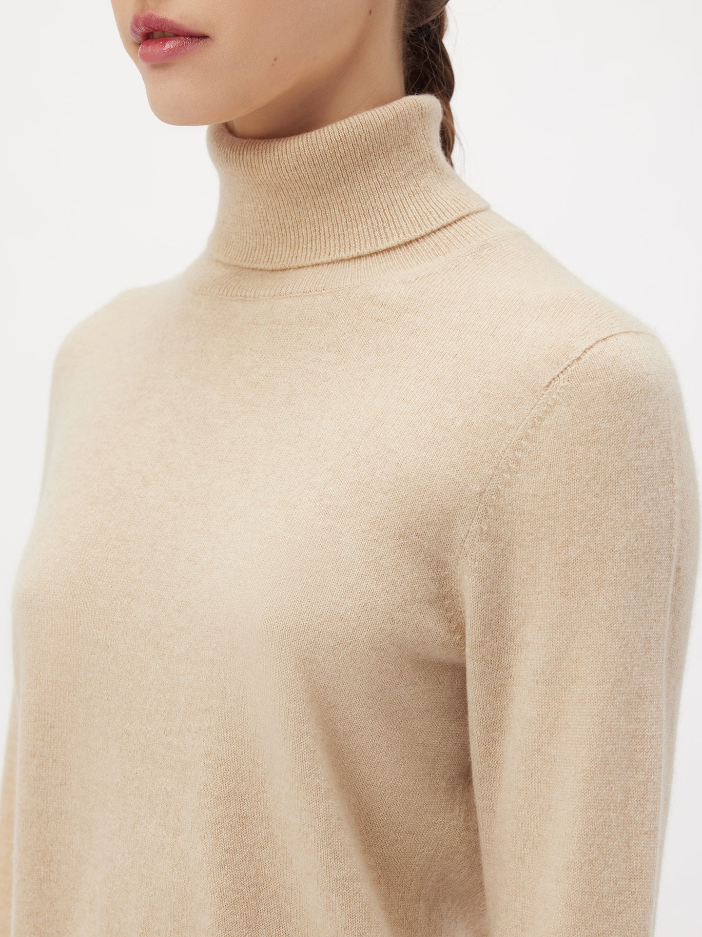 Col roulé femme en cachemire Taupe - Gobi Cashmere 