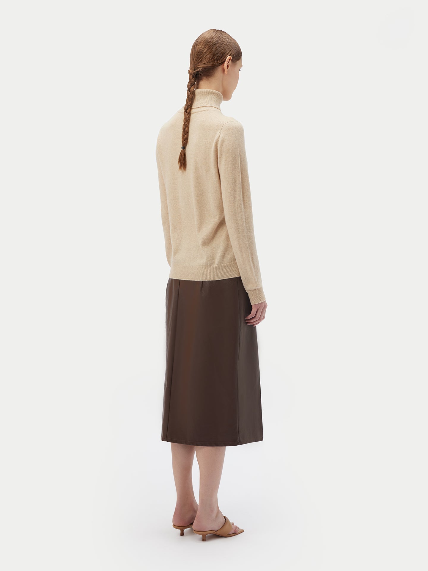 Col roulé femme en cachemire Taupe - Gobi Cashmere 