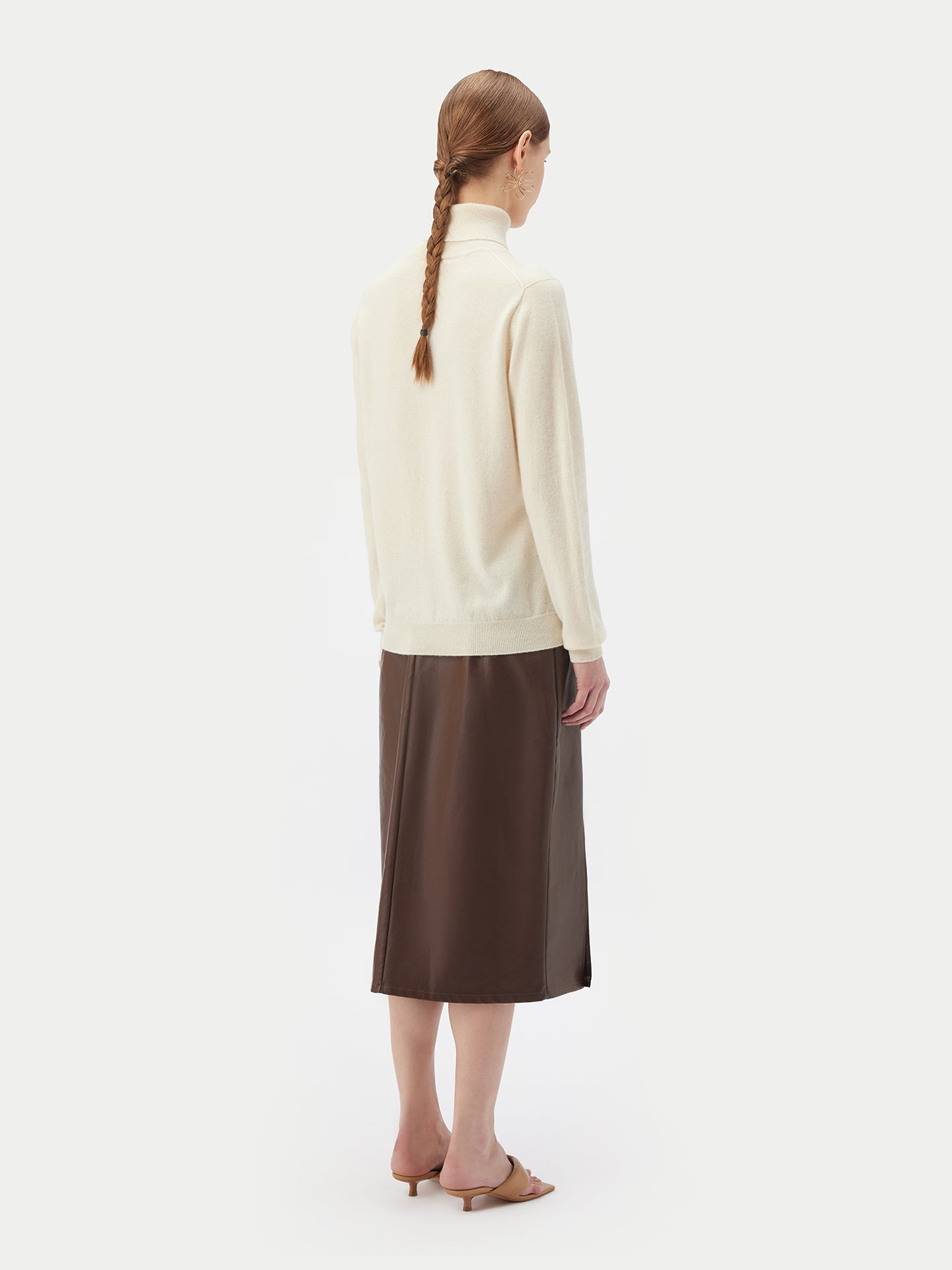 Col roulé femme en cachemire Blanc - Gobi Cashmere 