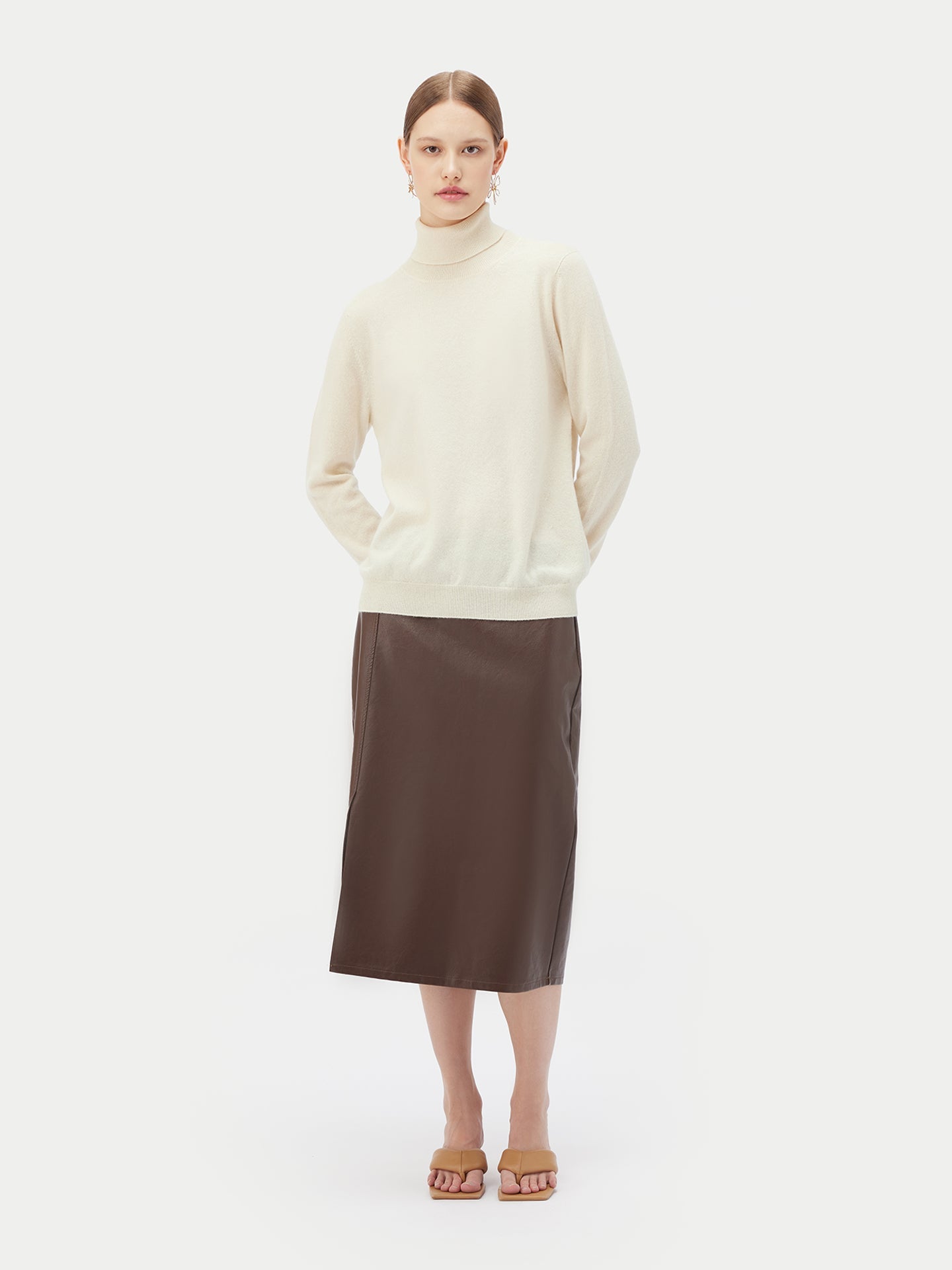 Col roulé femme en cachemire Blanc - Gobi Cashmere 