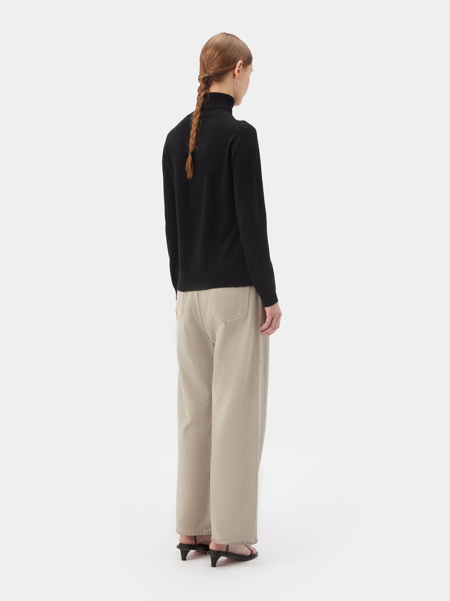 Col roulé femme en cachemire noir - Gobi Cashmere