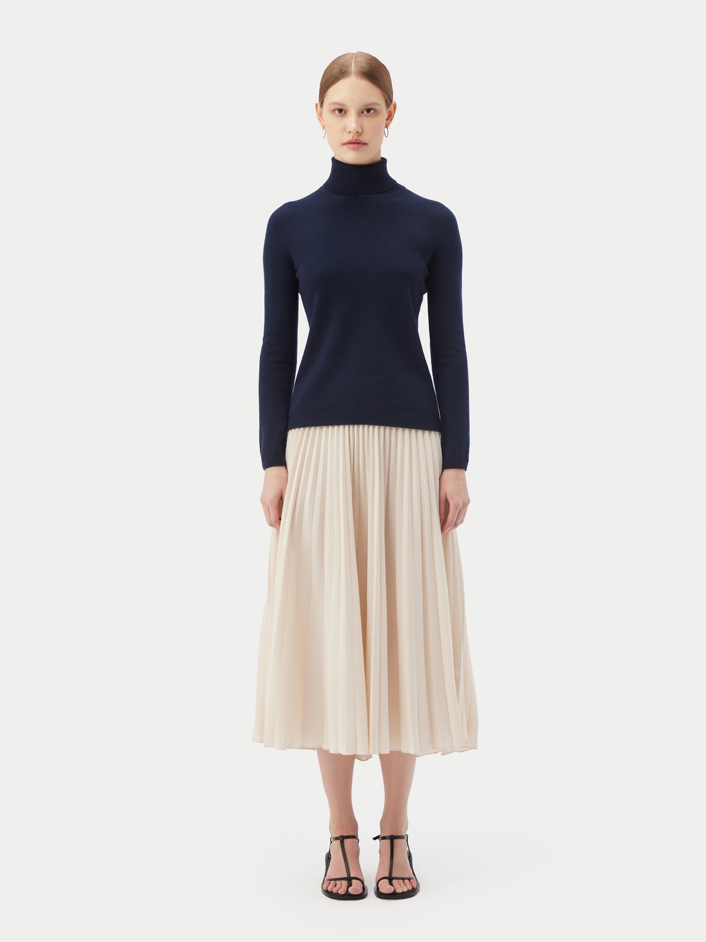 Col roulé femme en cachemire marin - Gobi Cashmere