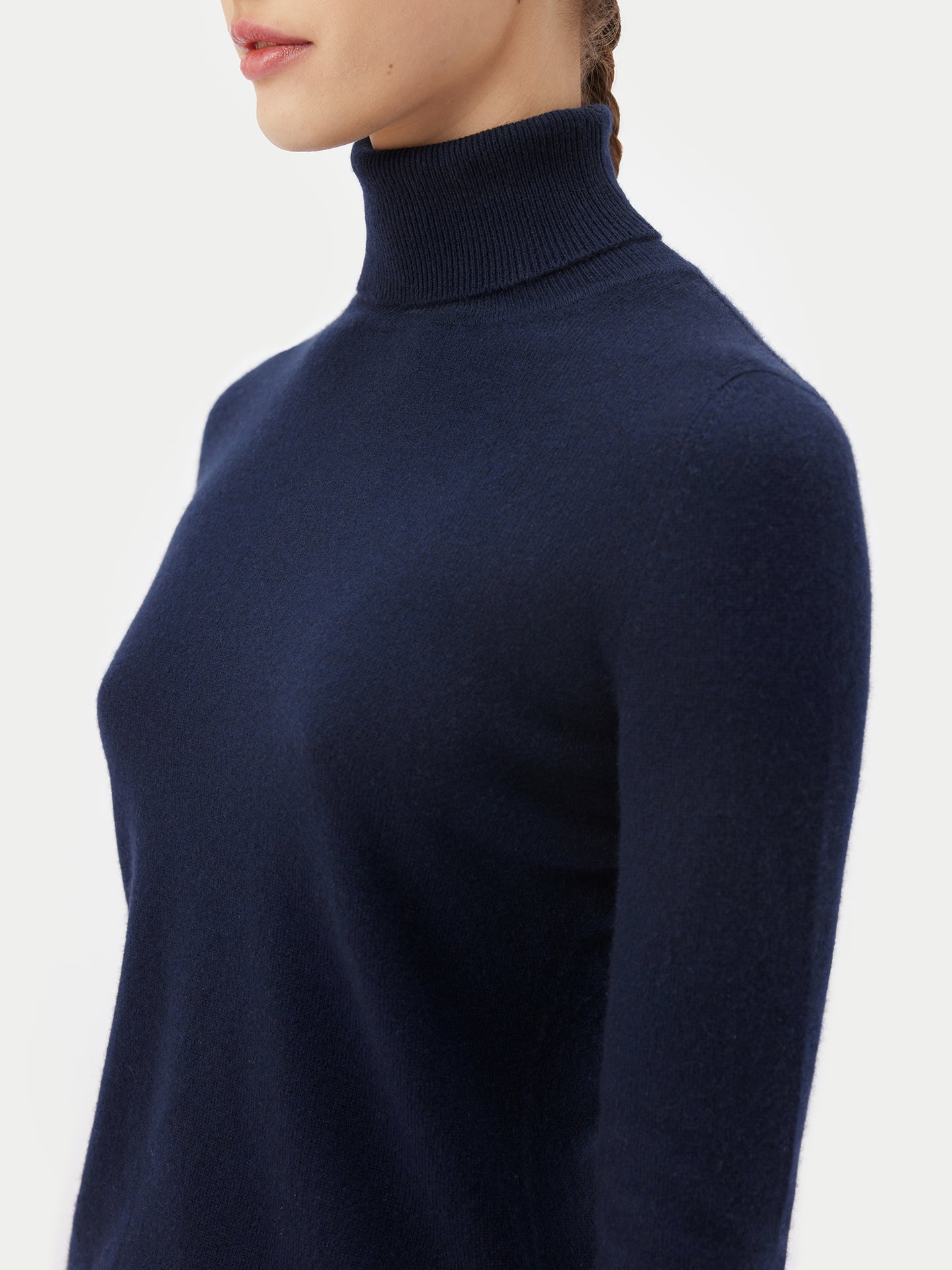 Col roulé femme en cachemire marin - Gobi Cashmere