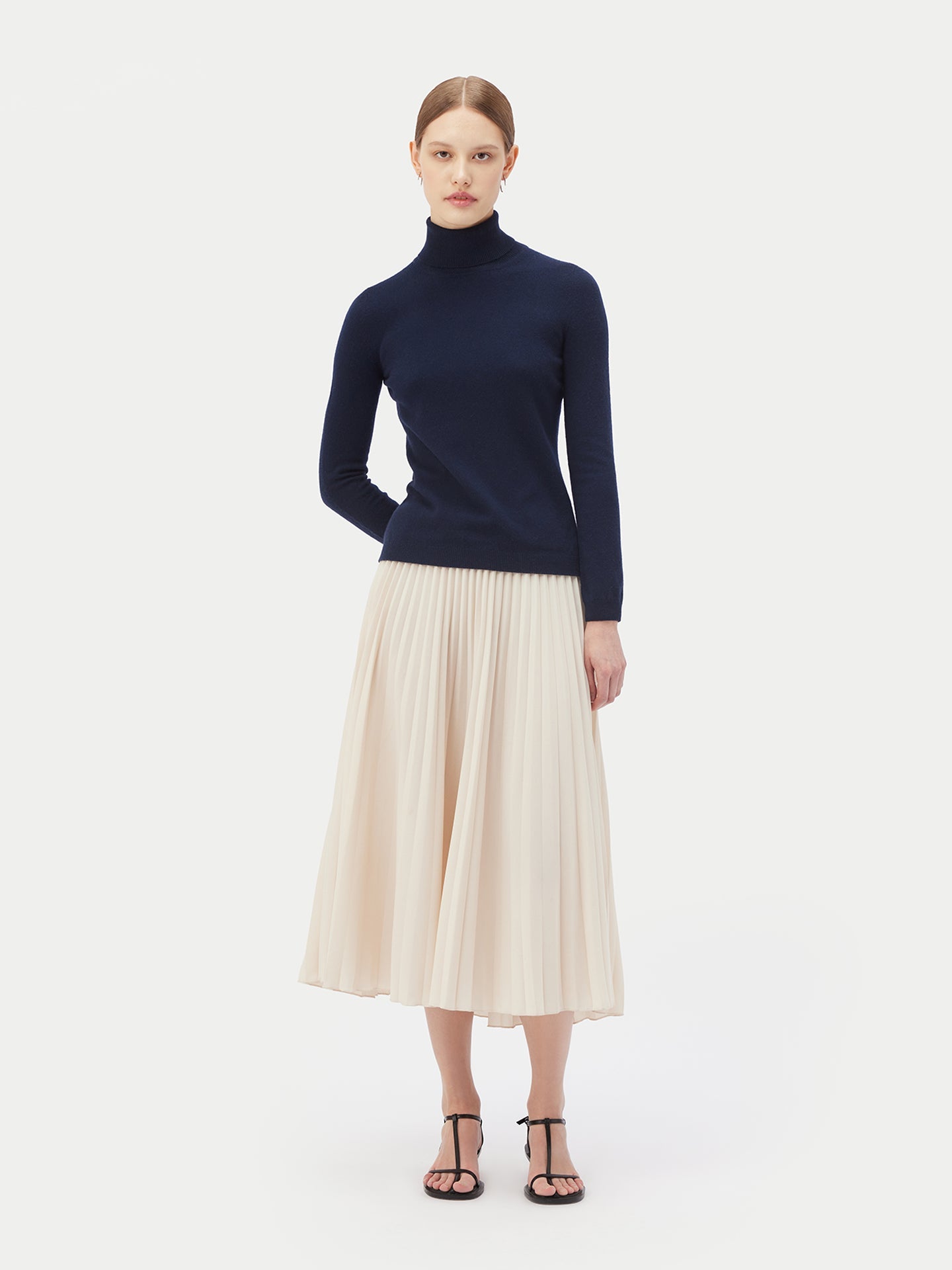 Col roulé femme en cachemire marin - Gobi Cashmere