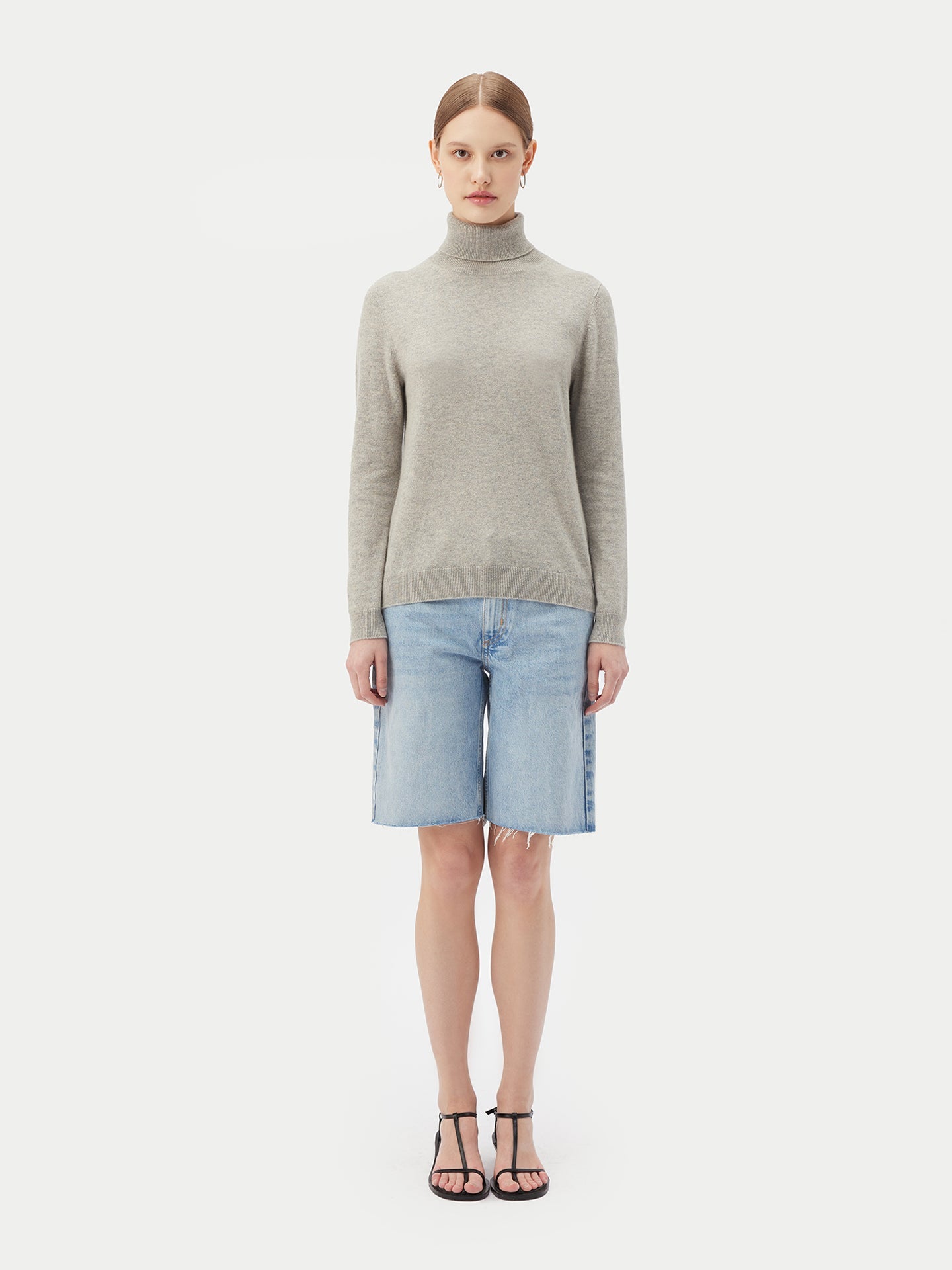 Col roulé femme en cachemire Gris - Gobi Cashmere