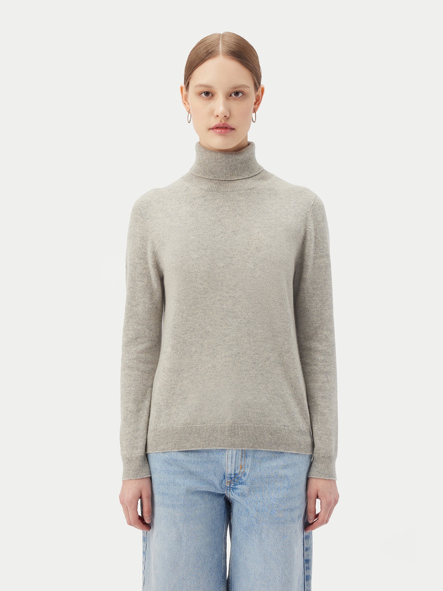 Col roulé femme en cachemire Gris - Gobi Cashmere