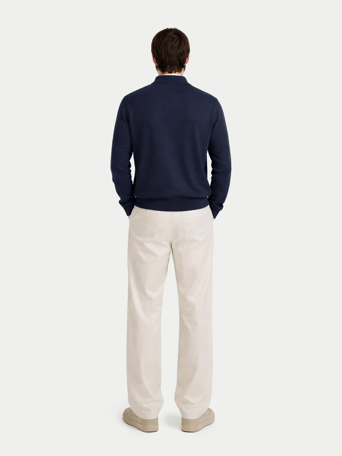 Pull col polo en cachemire Essential pour hommes