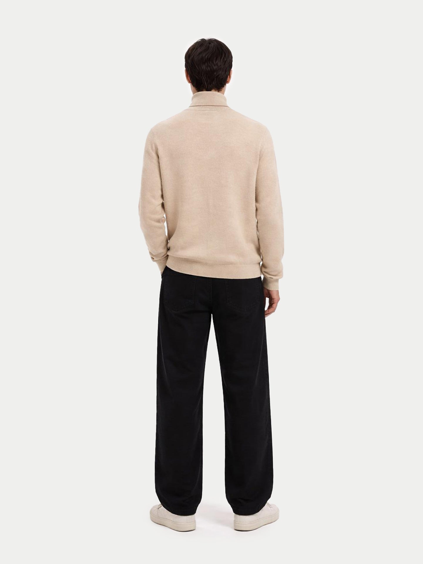 Pull col roulé en cachemire Essential pour hommes Couleur Organique