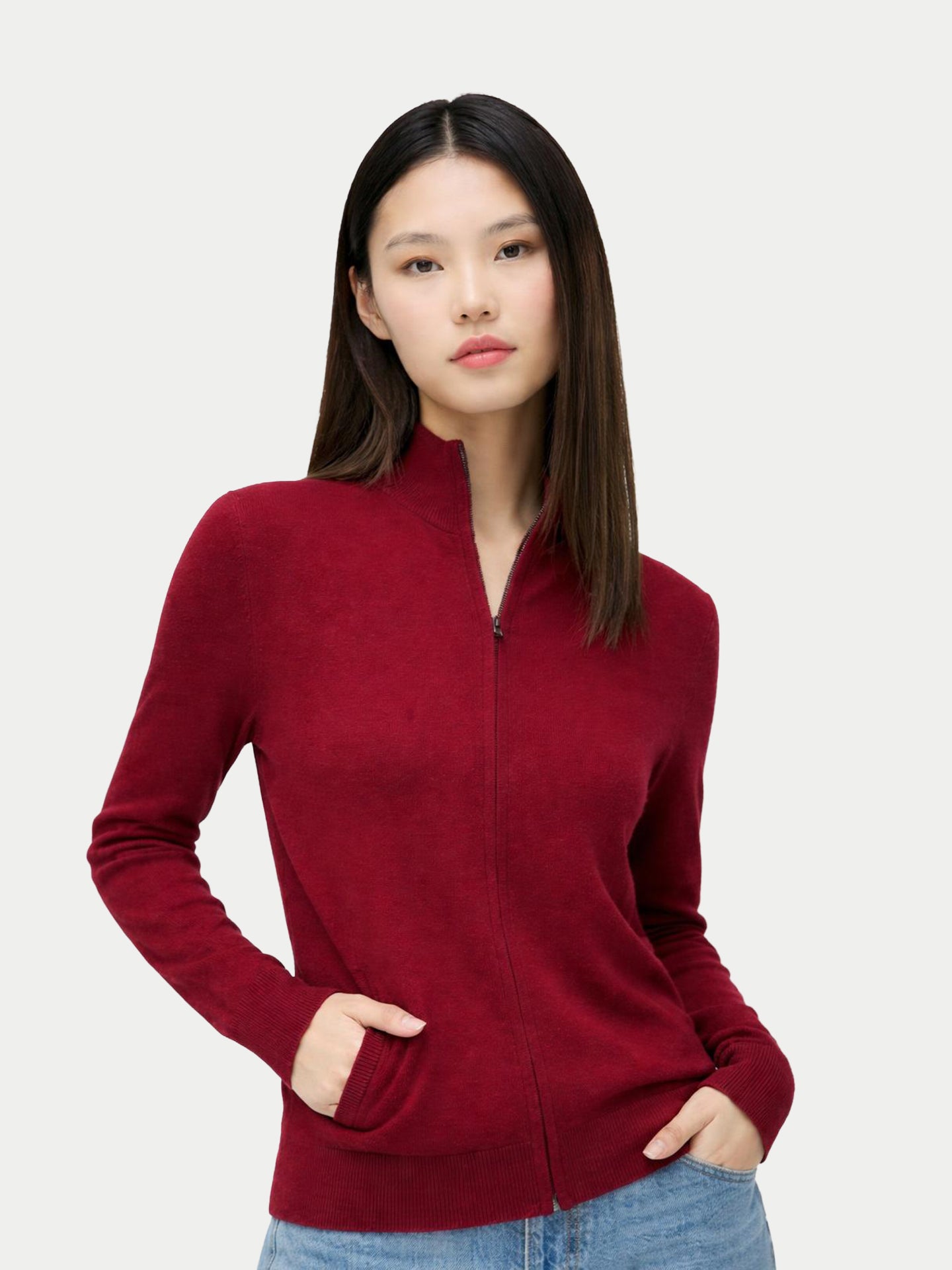 Cardigan zippé en cachemire Timeless pour femmes
