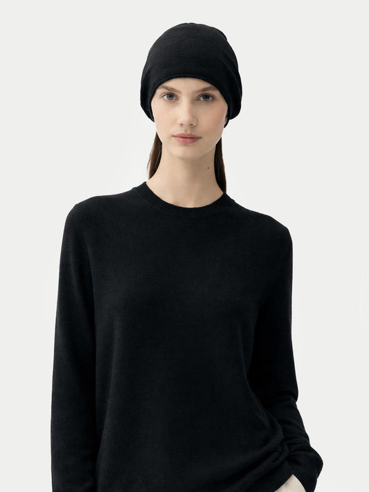 Ensemble pull et bonnet en cachemire Noir - Gobi Cashmere