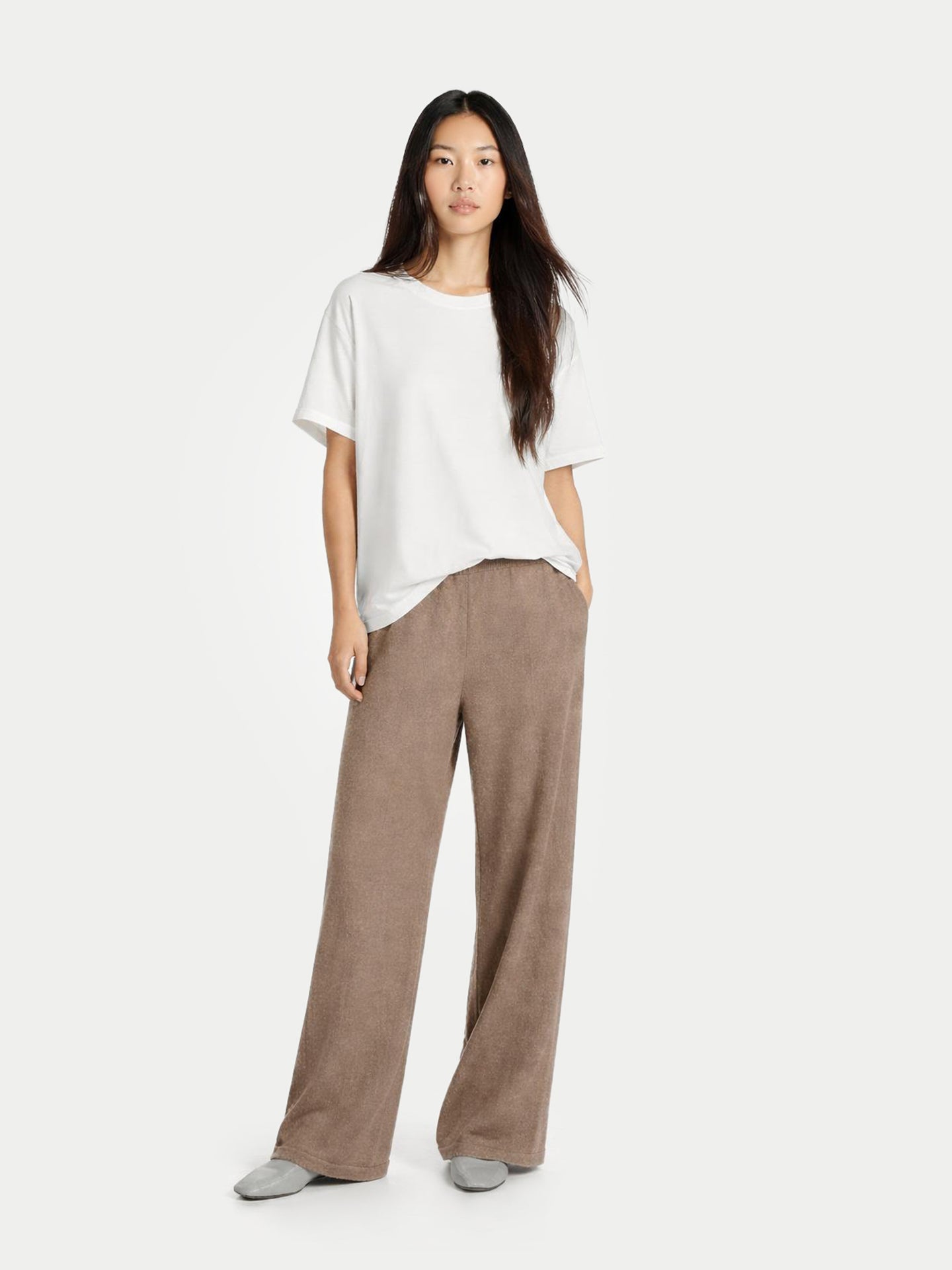 Pantalon large en cachemire Couleur Organique