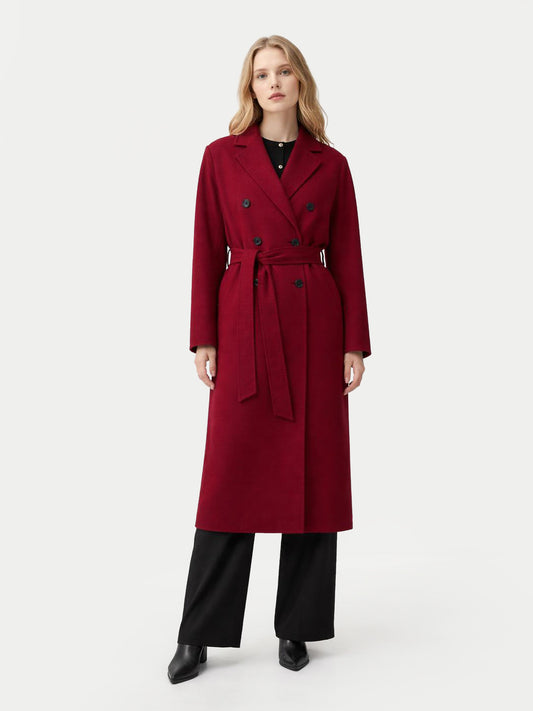 Manteau Femme à Double Boutonnage en Cachemire