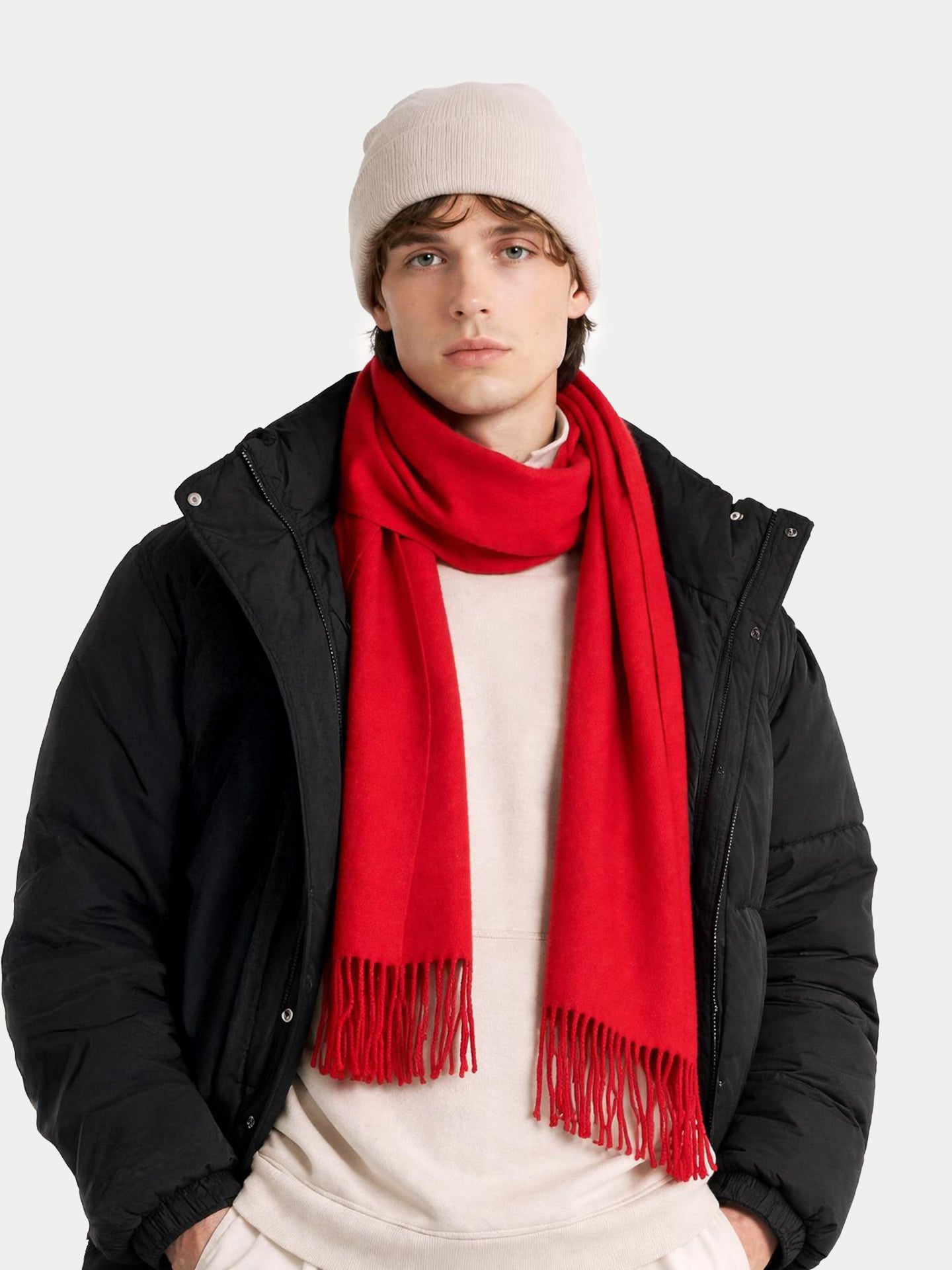 Écharpe avec franges en cachemire pour unisex Risque éLevé - Gobi Cashmere